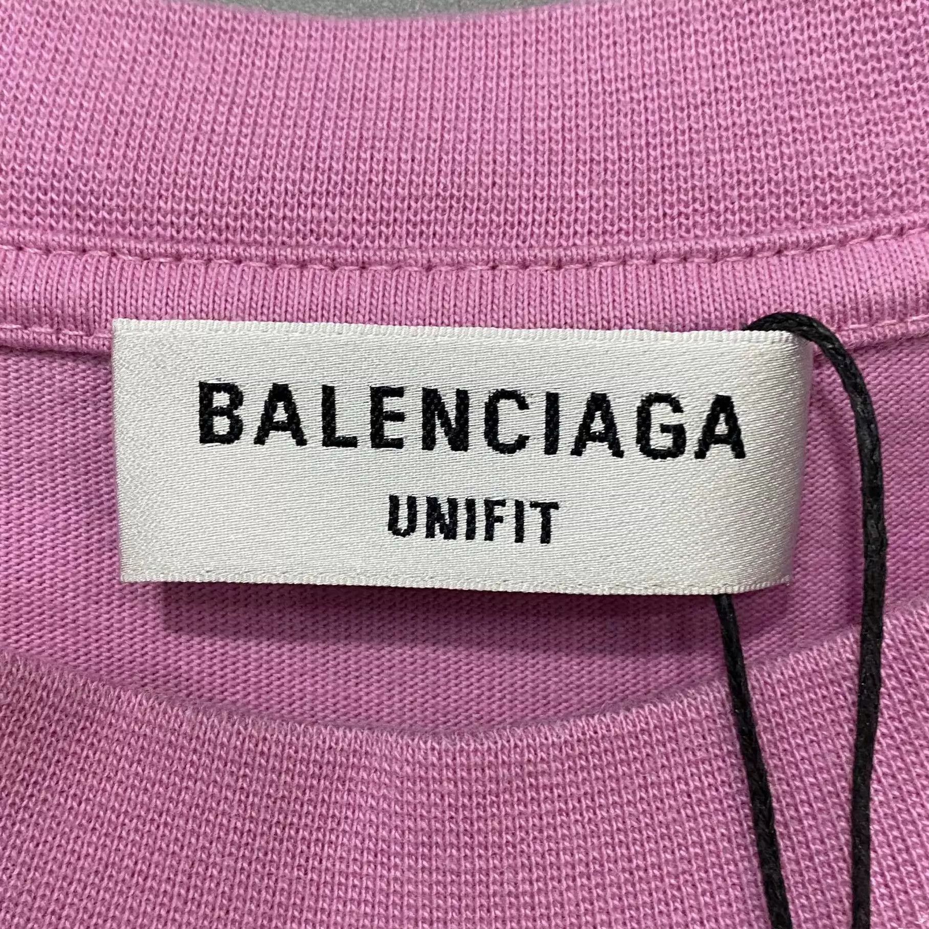 Balenciaga Balenciaga pink embroidered logo short-sleeve tee Size US M / EU 48-50 / 2 - 4 Thumbnail