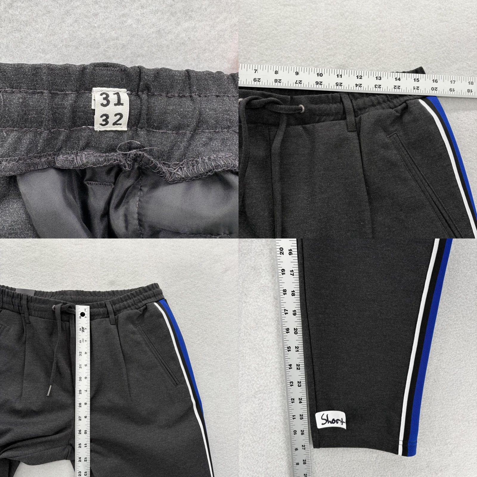 Jack & Jones JACK & JONES Jogger Pants Mens 31x27 Dark Gray Stripe Stretch Tapered Casual NWT Size US 31 - 8 Thumbnail