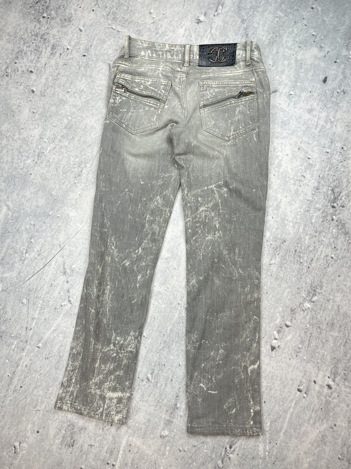 Hysteric Glamour × Just Cavalli Avant Garde Just Cavalli jeans gray pants Y2K Size 28" / US 6 / IT 42 - 2 Thumbnail