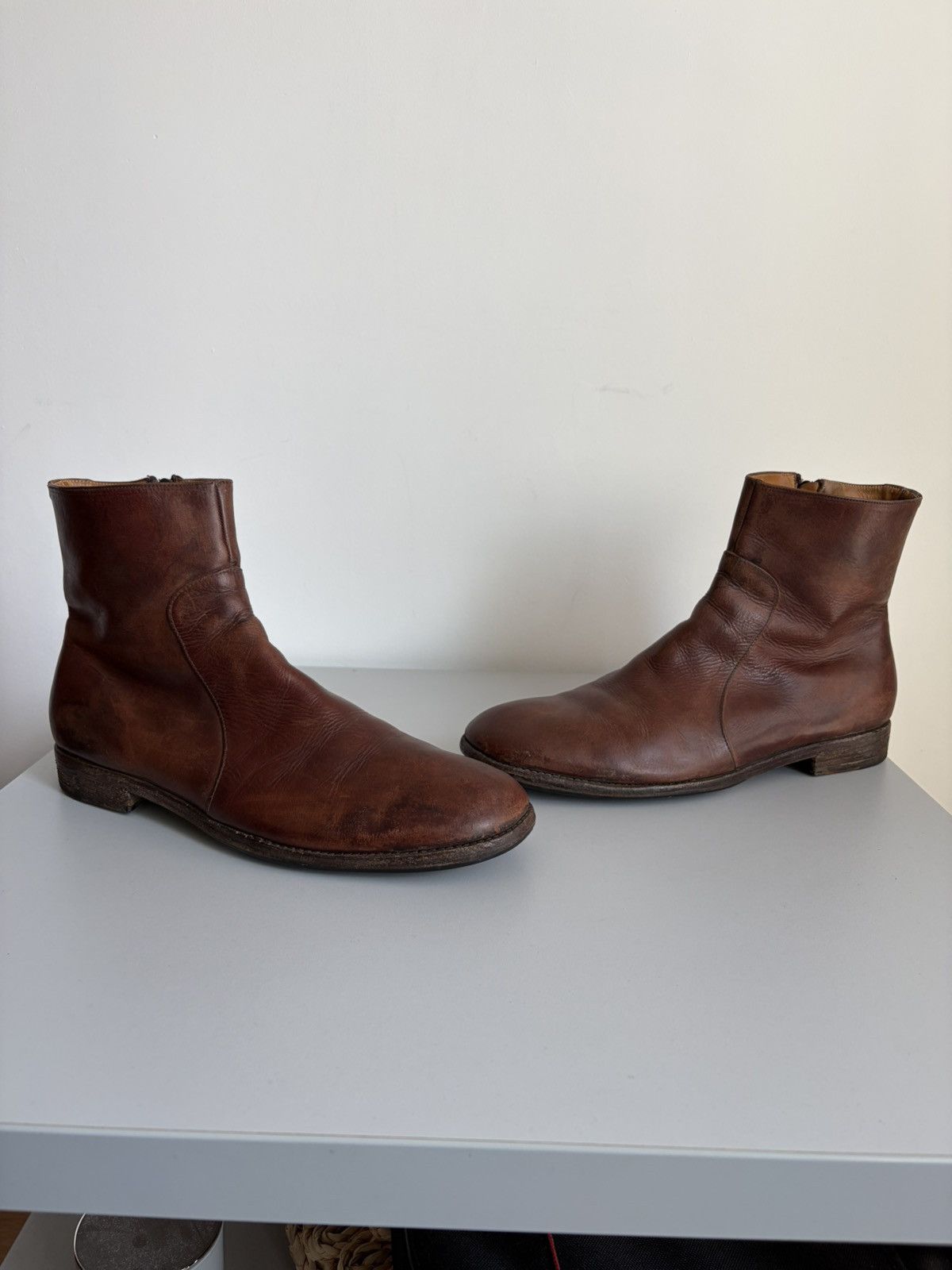 Maison Margiela Martin Margiela AW04 22 lookbook side zip riding boots Size US 14 / EU 47 - 6 Thumbnail