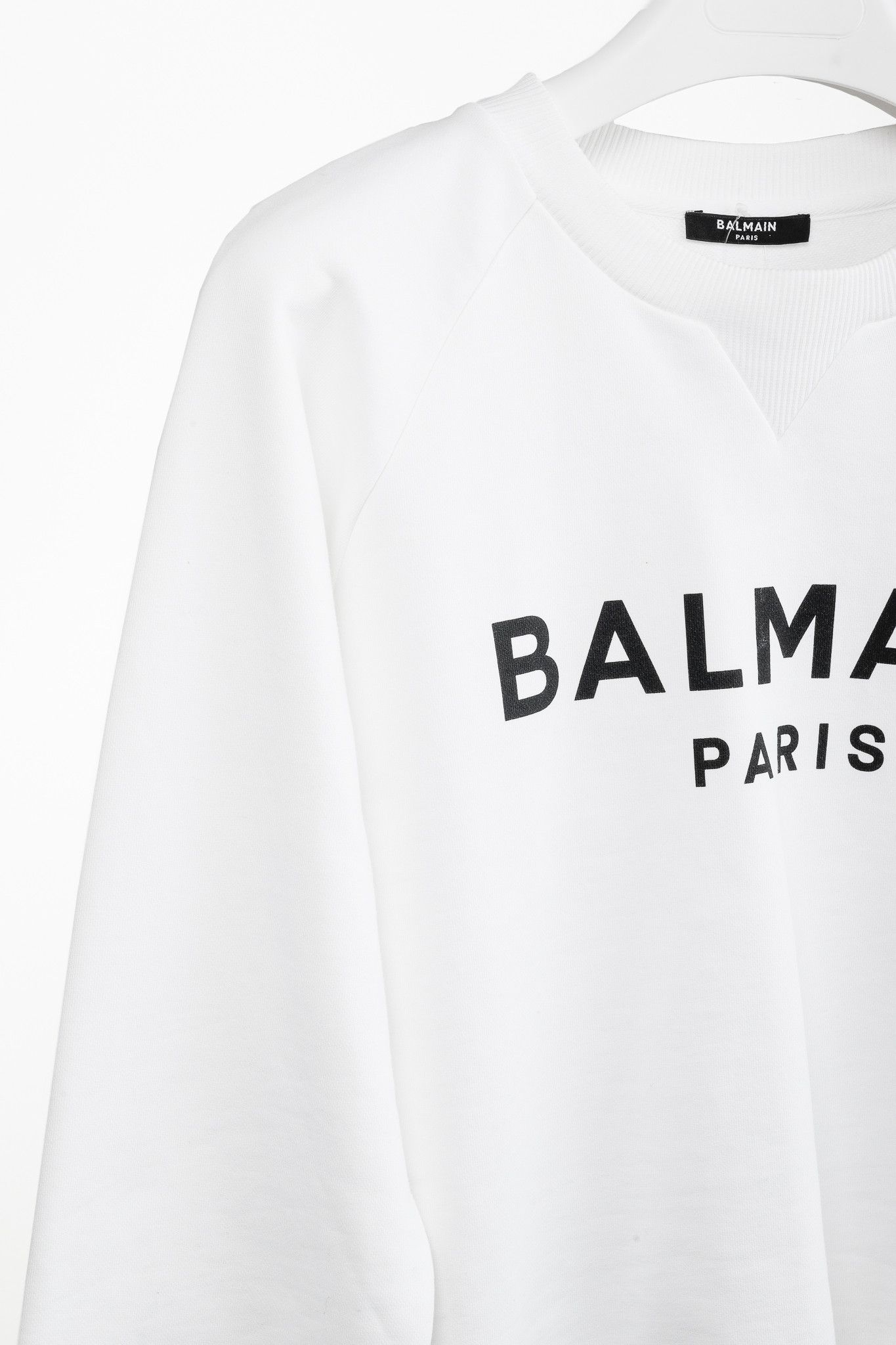 Balmain Balmain White Oversized Printed Logo Long Sleeve Sweatshirt Size S / US 4 / IT 40 - 5 Thumbnail