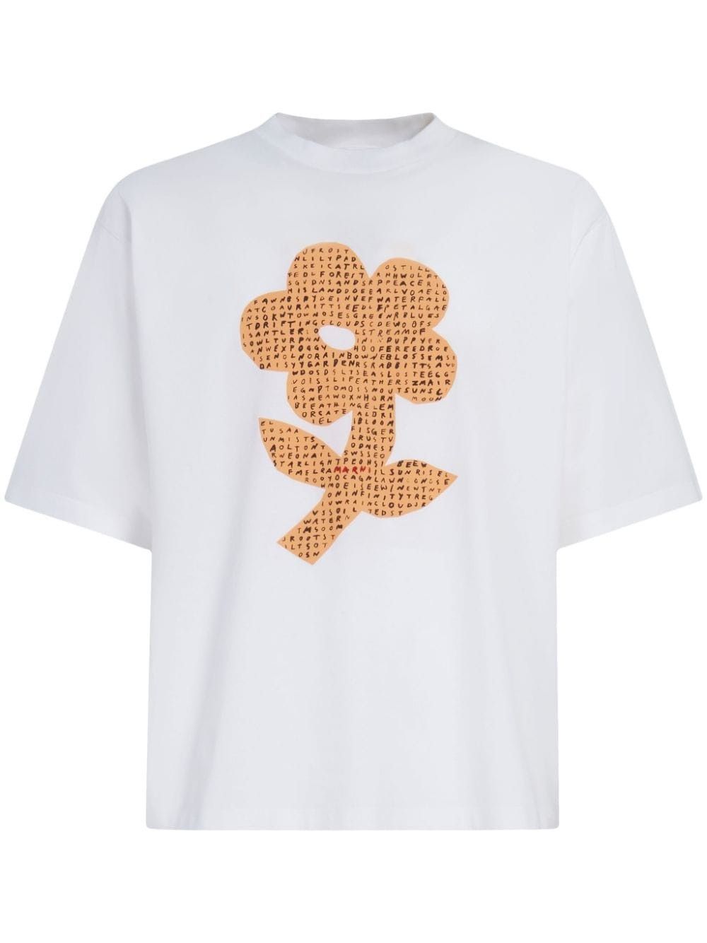 Marni oc11z0525 Floral-Print Cotton T-Shirt in White Size US XL / EU 56 / 4 - 1 Thumbnail