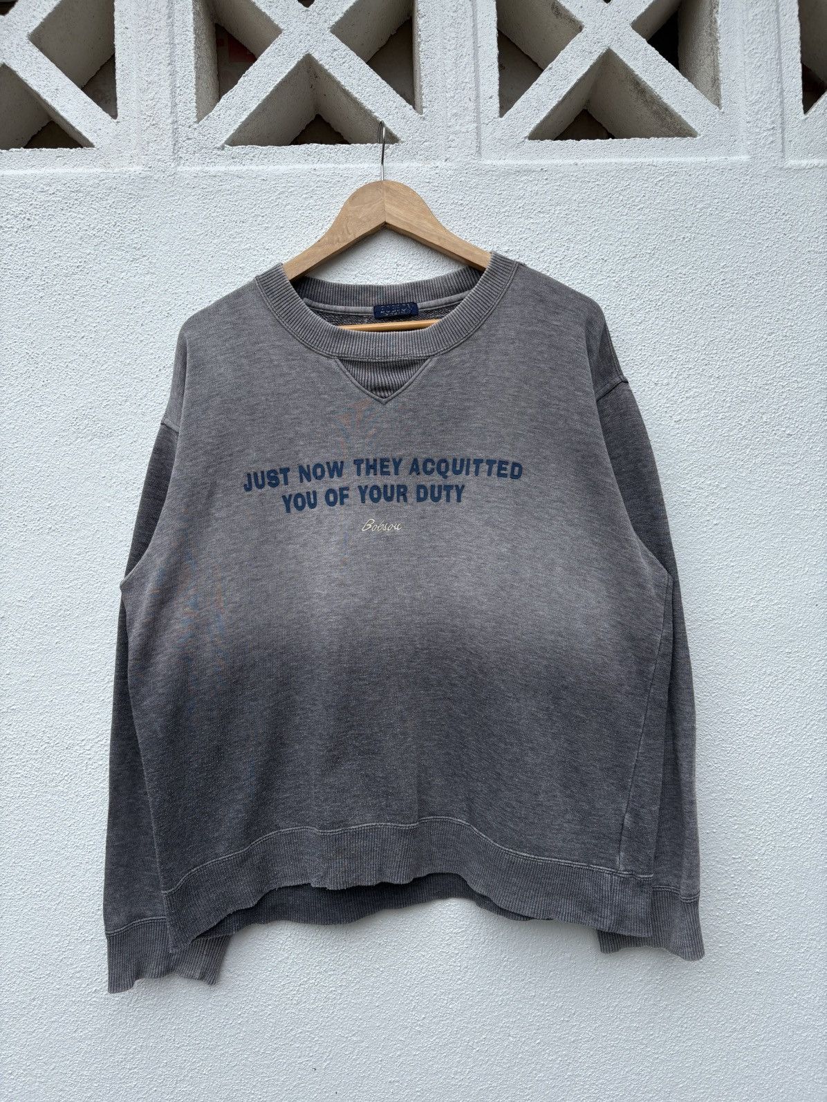 Vintage Rare‼️Vintage 90s Sun Faded Bobson Baggy Crewneck Sweatshirt Size US L / EU 52-54 / 3 - 1 Thumbnail