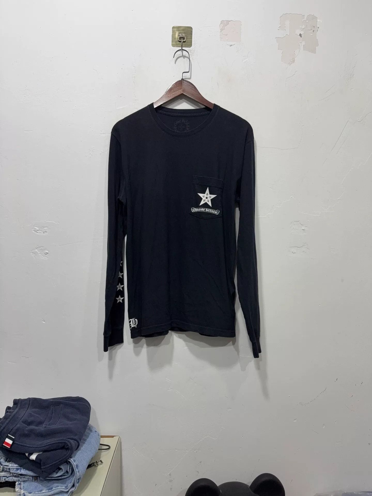 Chrome Hearts Chrome Hearts Black Star Print Long Sleeve Tee Size US L / EU 52-54 / 3 - 1 Thumbnail