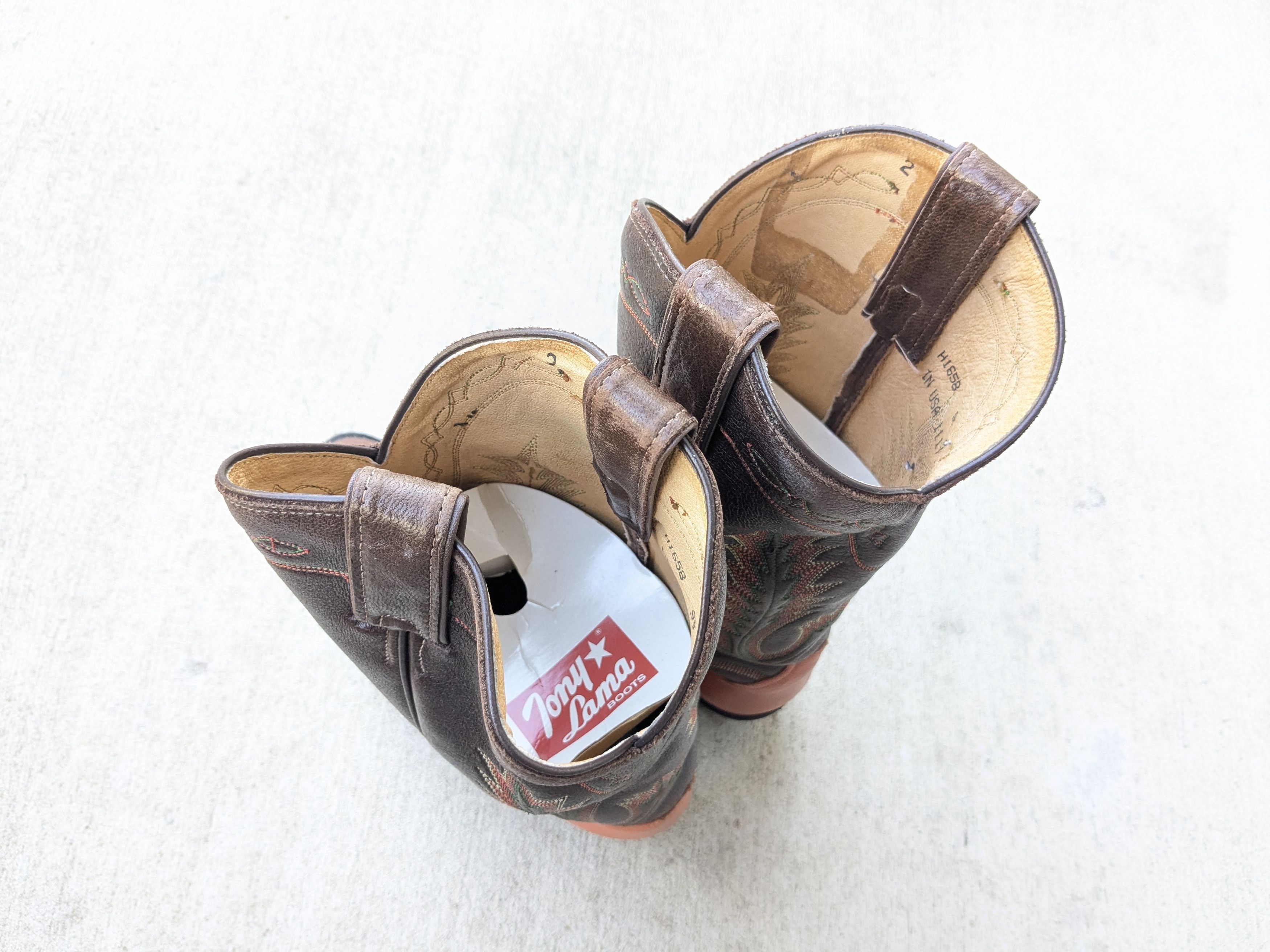 Other Tony Lama Cowboy Boots Lizard Brown 9.5 D Botas USA Size US 9.5 / EU 42-43 - 11 Thumbnail