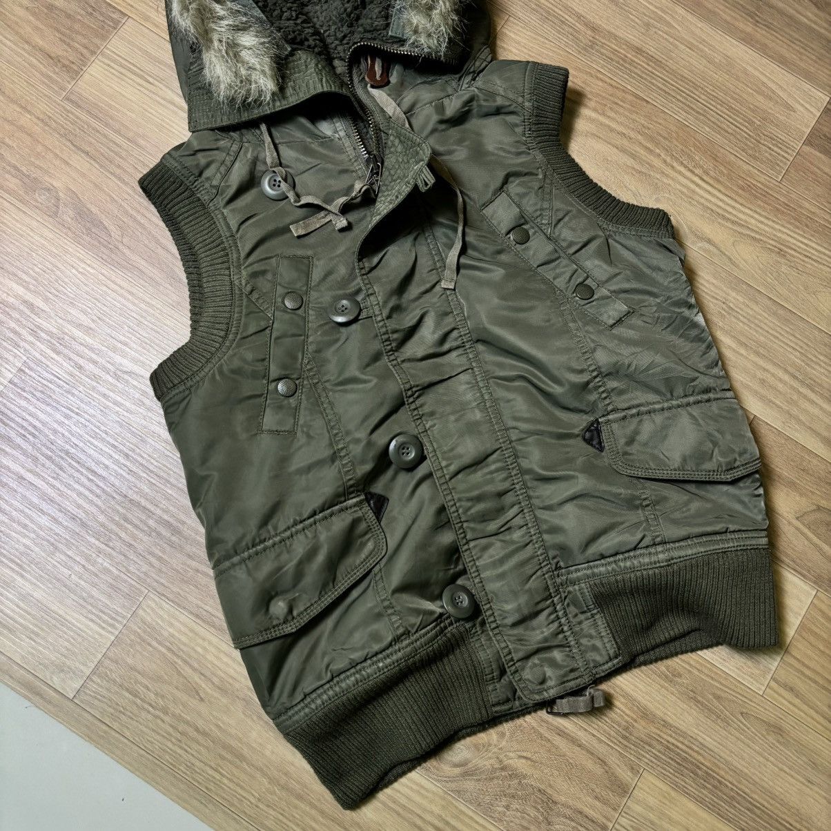 14th Addiction × If Six Was Nine × Le Grande Bleu (L.G.B.) G.O.A Fur vest jacket IfSixWasNine LGB Style Size US S / EU 44-46 / 1 - 7 Thumbnail