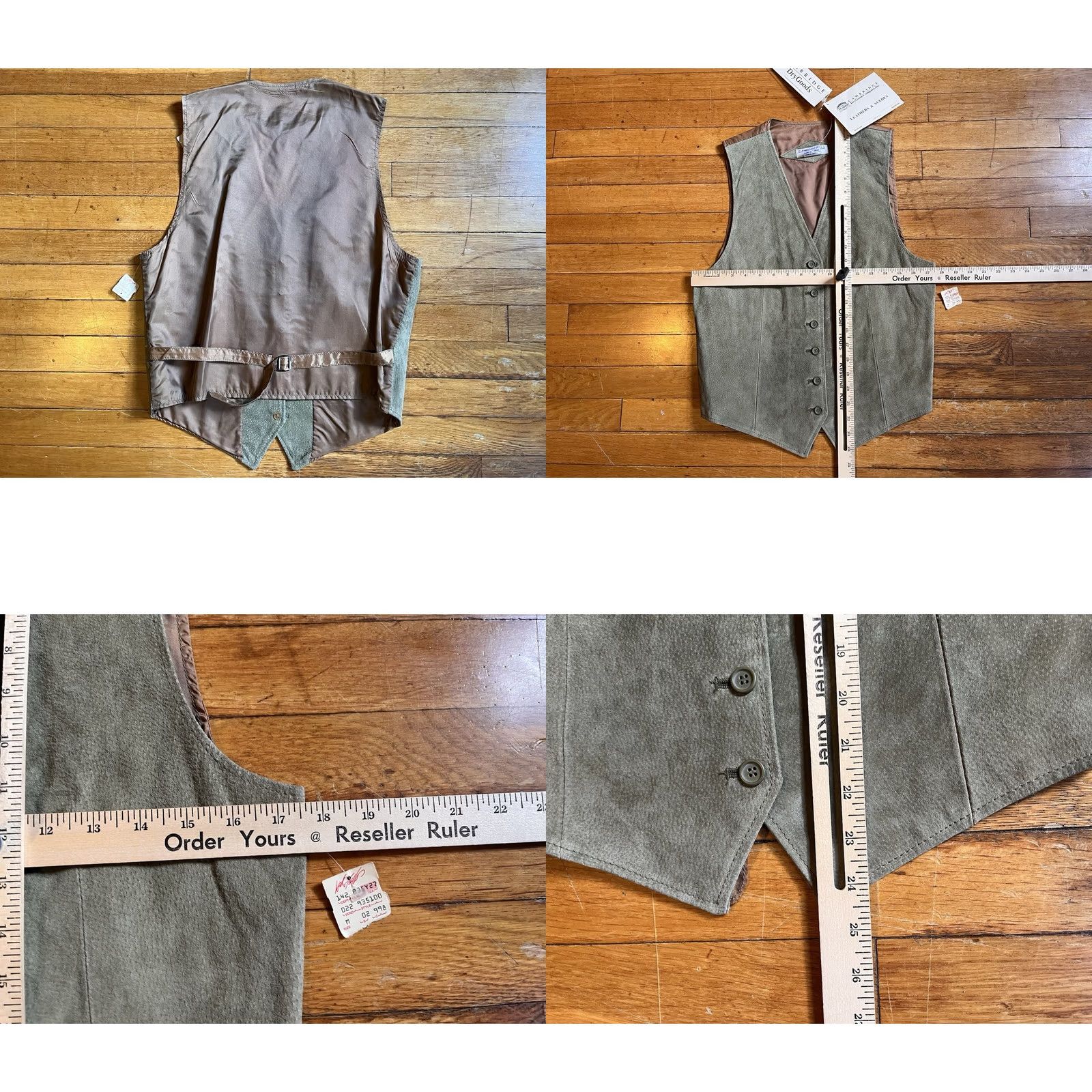 Vintage VINTAGE Cambridge Dry Goods Suede Leather Vest Womens M Tan Size M / US 6-8 / IT 42-44 - 8 Thumbnail