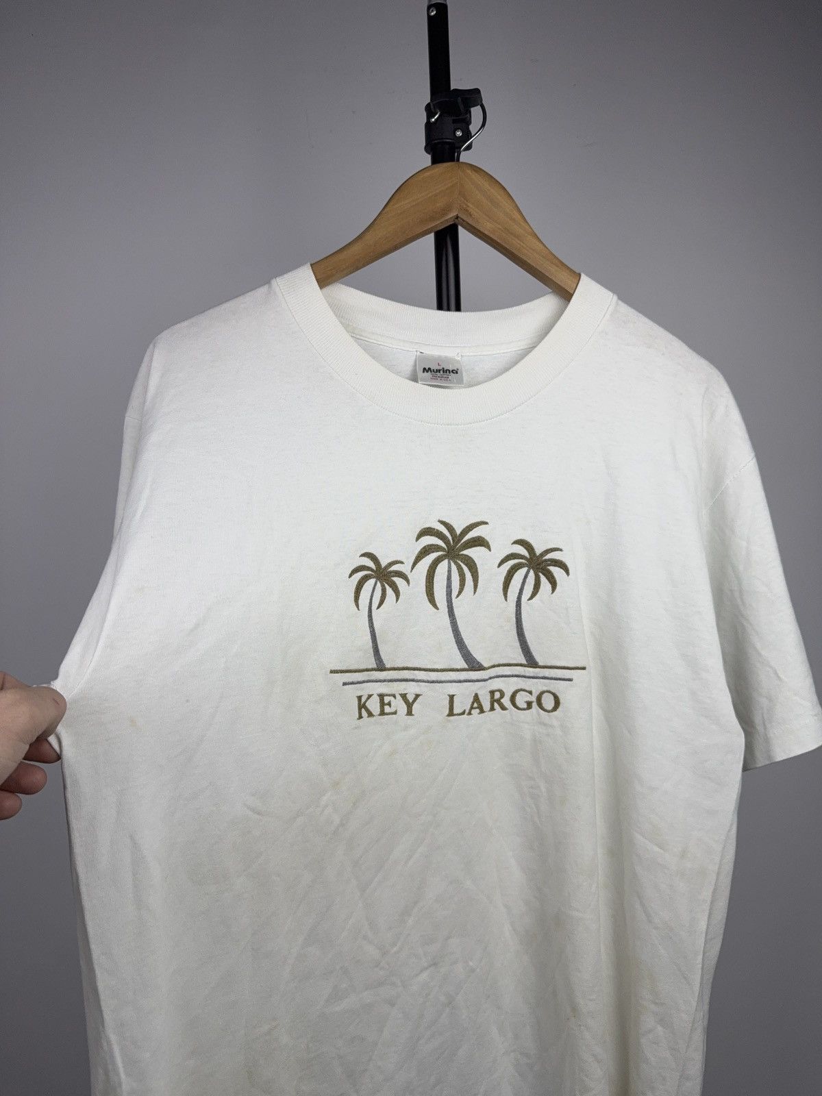 Vintage Vintage 90s Key Largo Palm Tree Graphic Tee Murina USA Size US L / EU 52-54 / 3 - 4 Thumbnail