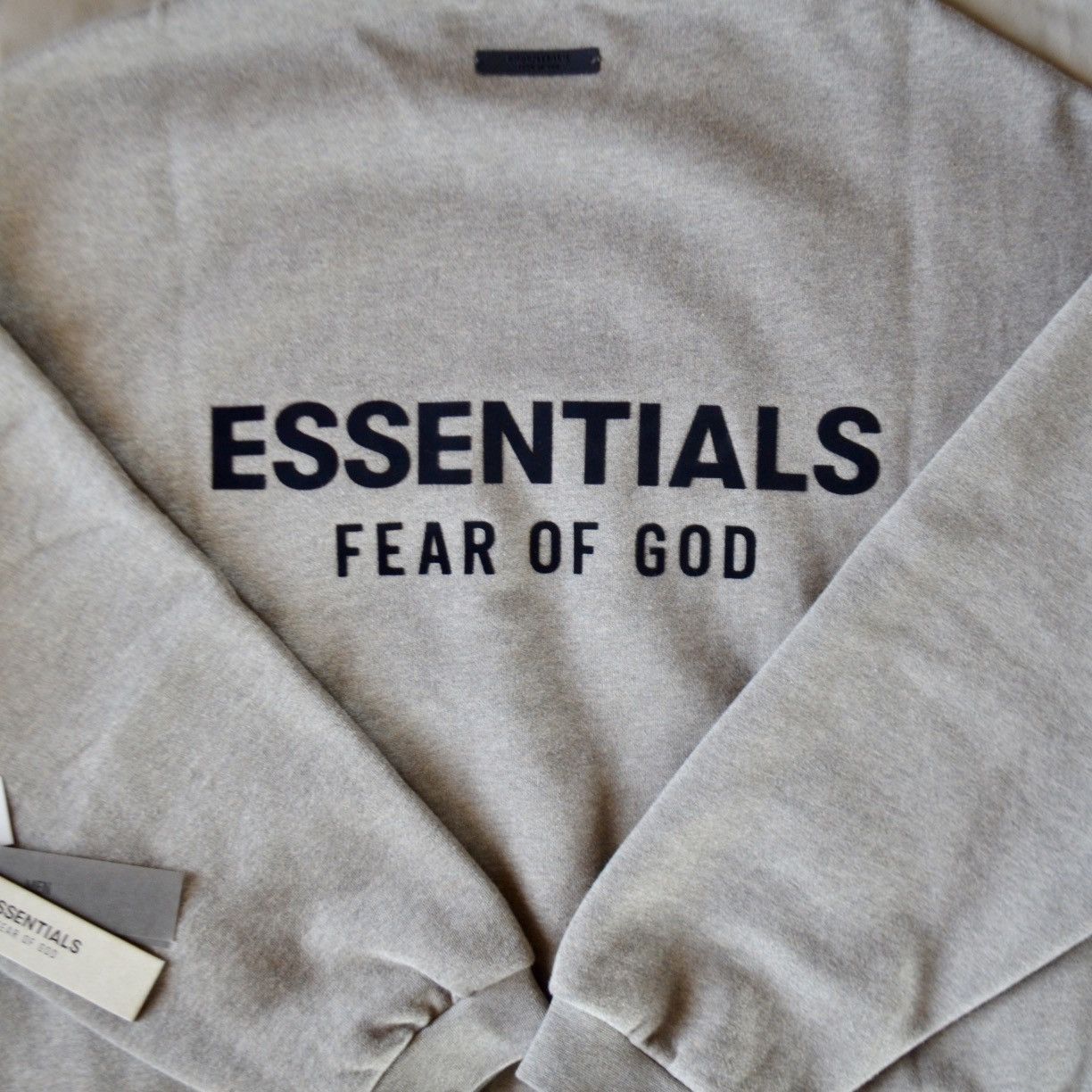 Mr. Porter Exclusive outlet Essentials Fear Of God Crewneck Pullover 'Light Heather Oat