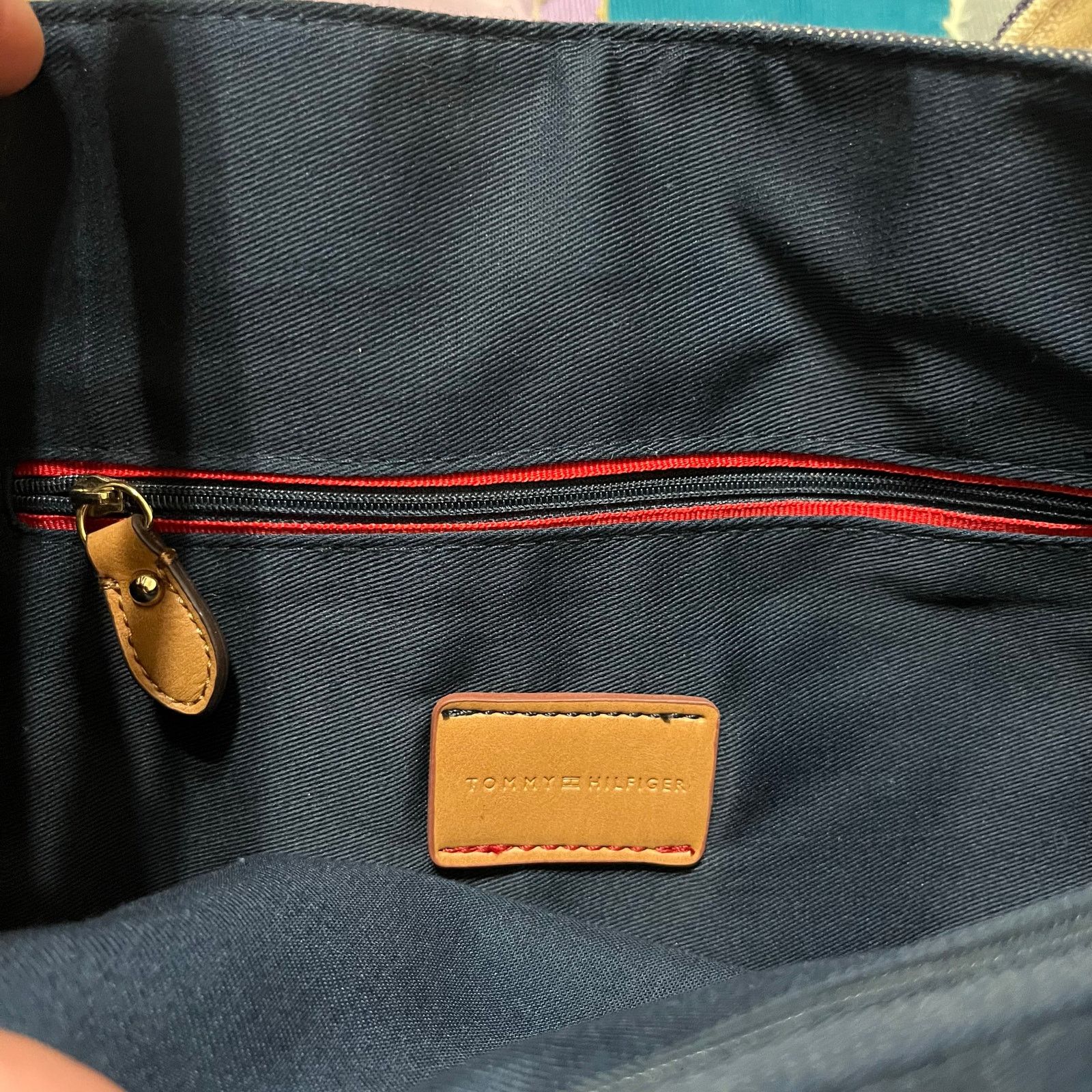 Tommy Hilfiger Tommy Hilfiger Navy/White Striped Logo Purse Size ONE SIZE - 4 Thumbnail