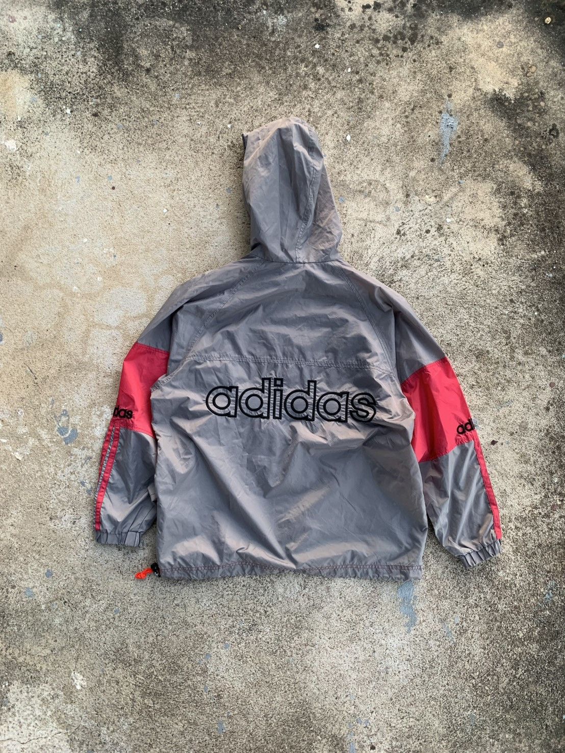 Adidas Jacket Adidas Two-Tone Peach Grey Vintage 90's Size US M / EU 48-50 / 2 - 6 Thumbnail