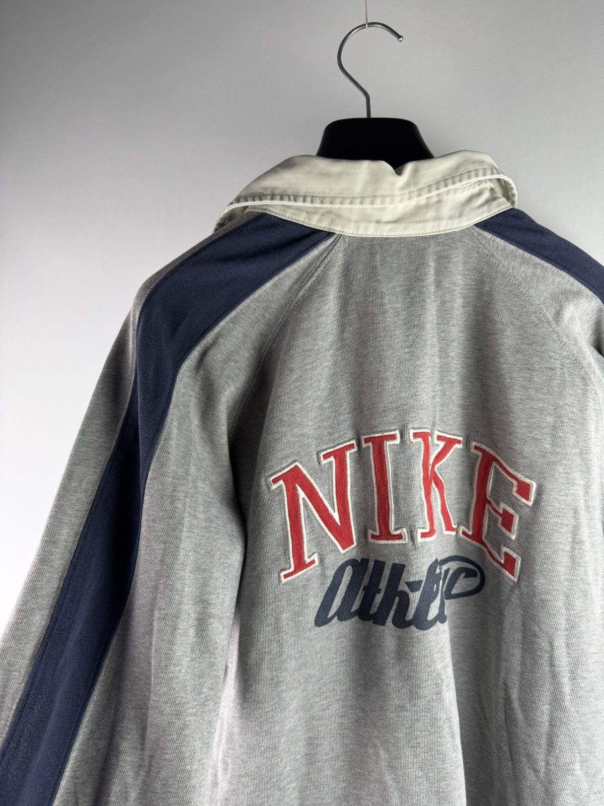 Nike Vintage 00s Nike Athletic Rugby Polo Long Sleeve Shirt Gray Size US M / EU 48-50 / 2 - 5 Thumbnail