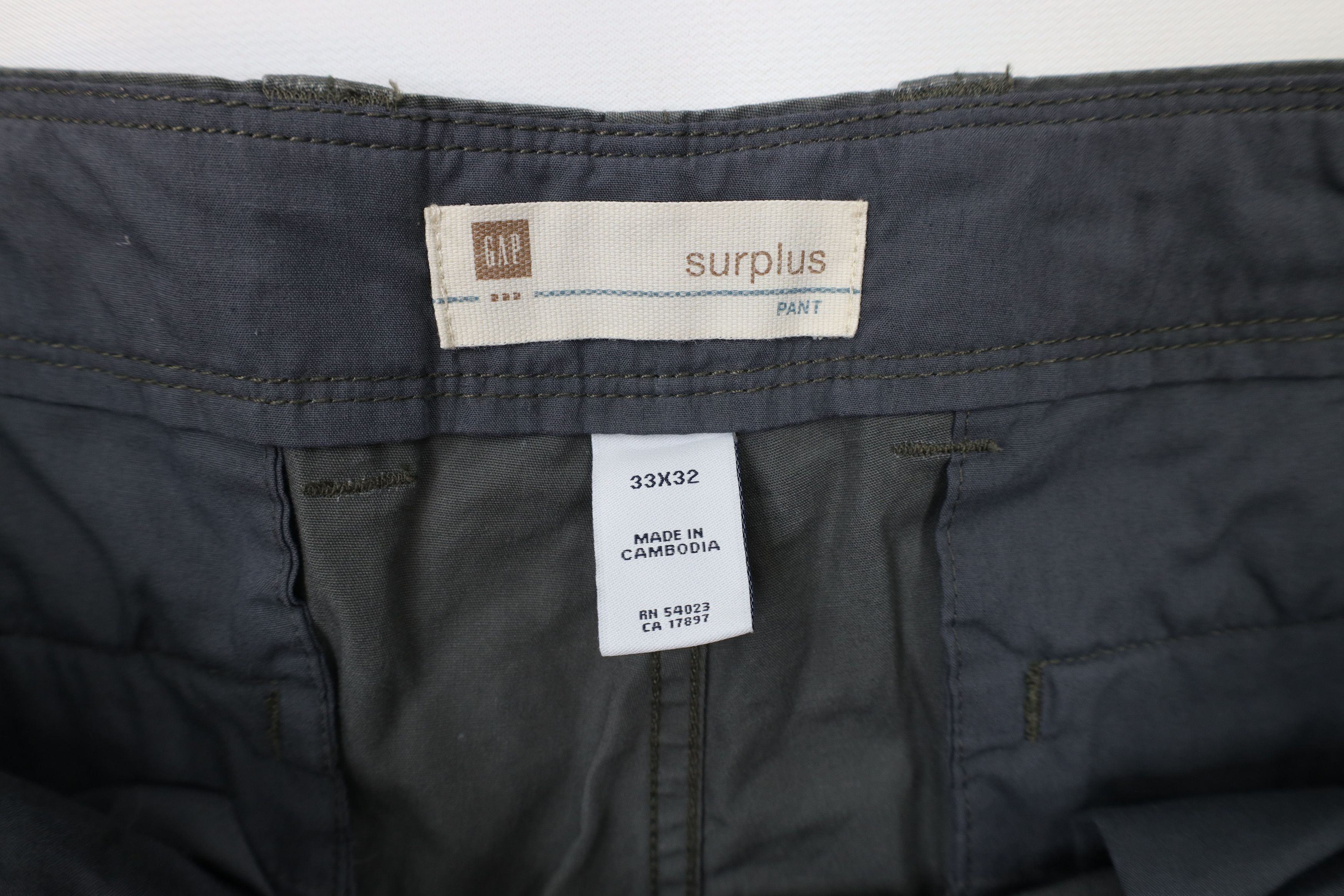 Gap × Vintage Deadstock Vintage Y2K Gap Surplus Chino Pants Trousers Gray Size US 33 - 8 Thumbnail