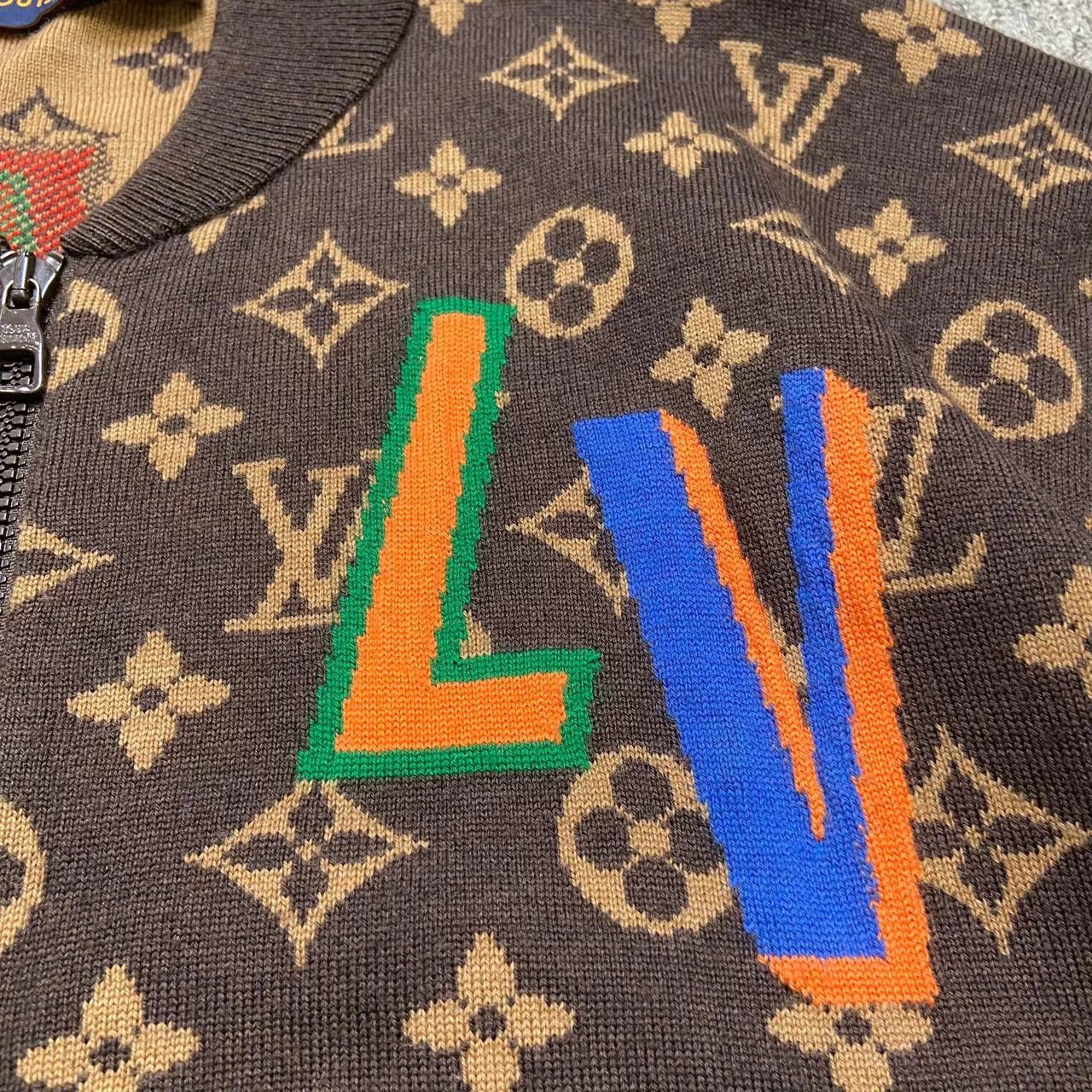 Louis Vuitton Louis Vuitton × NBA Brown Monogram Knit Jacket XL Size US XL / EU 56 / 4 - 6 Thumbnail