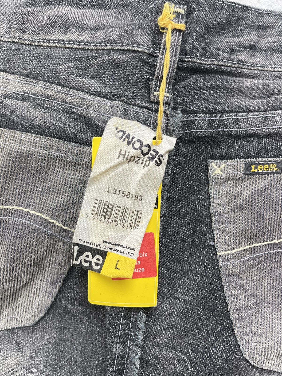 Lee Y2K Lee Black Denim Leather Details Maxi Skirt Vintage Size 32" / US 10 / IT 46 - 14 Thumbnail