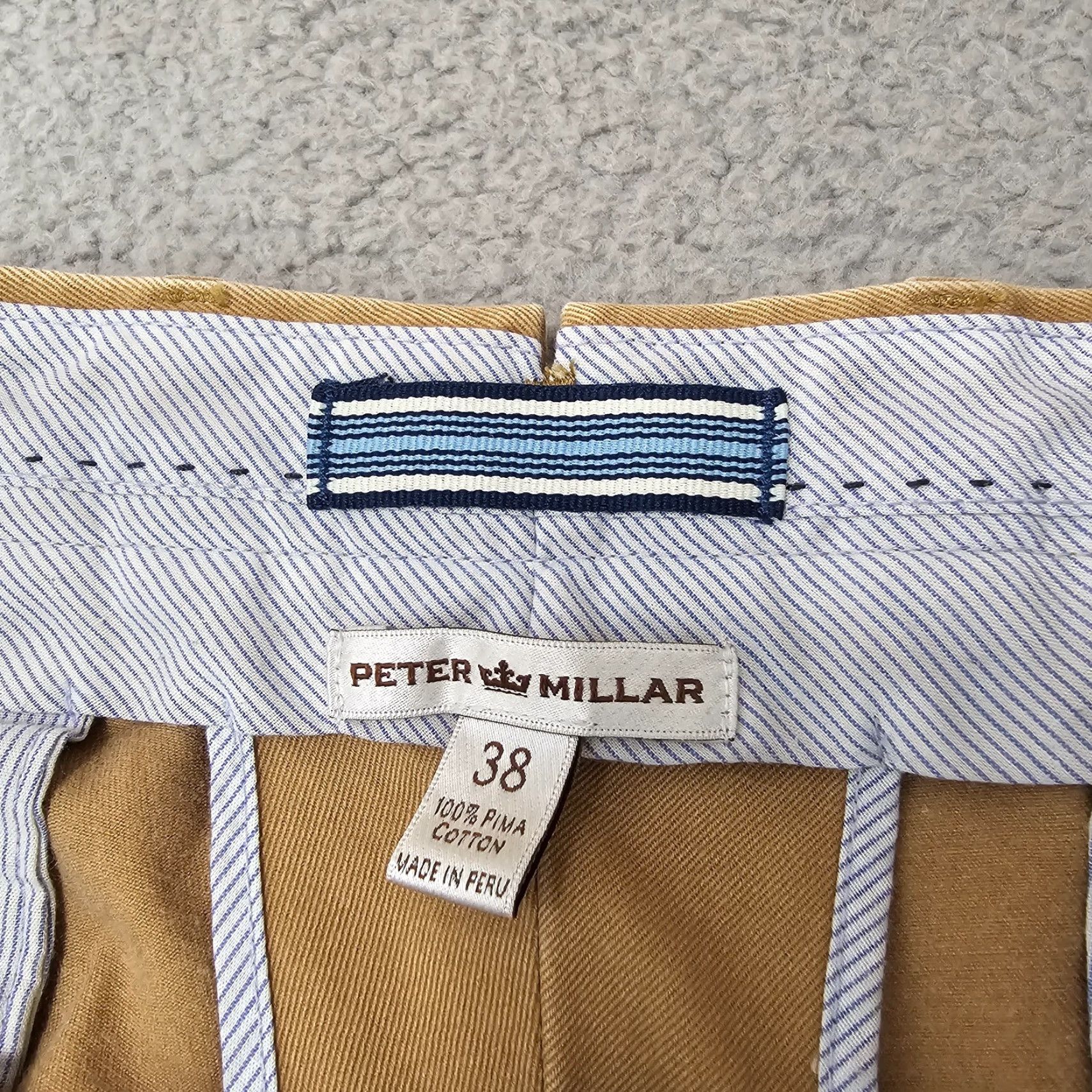 Peter Millar Peter Millar Pants Mens 36x33 Khaki Straight Fit Knit Chino Casual Business Formal Golf 90s? No vintage. Size US 36 / EU 52 - 4 Thumbnail