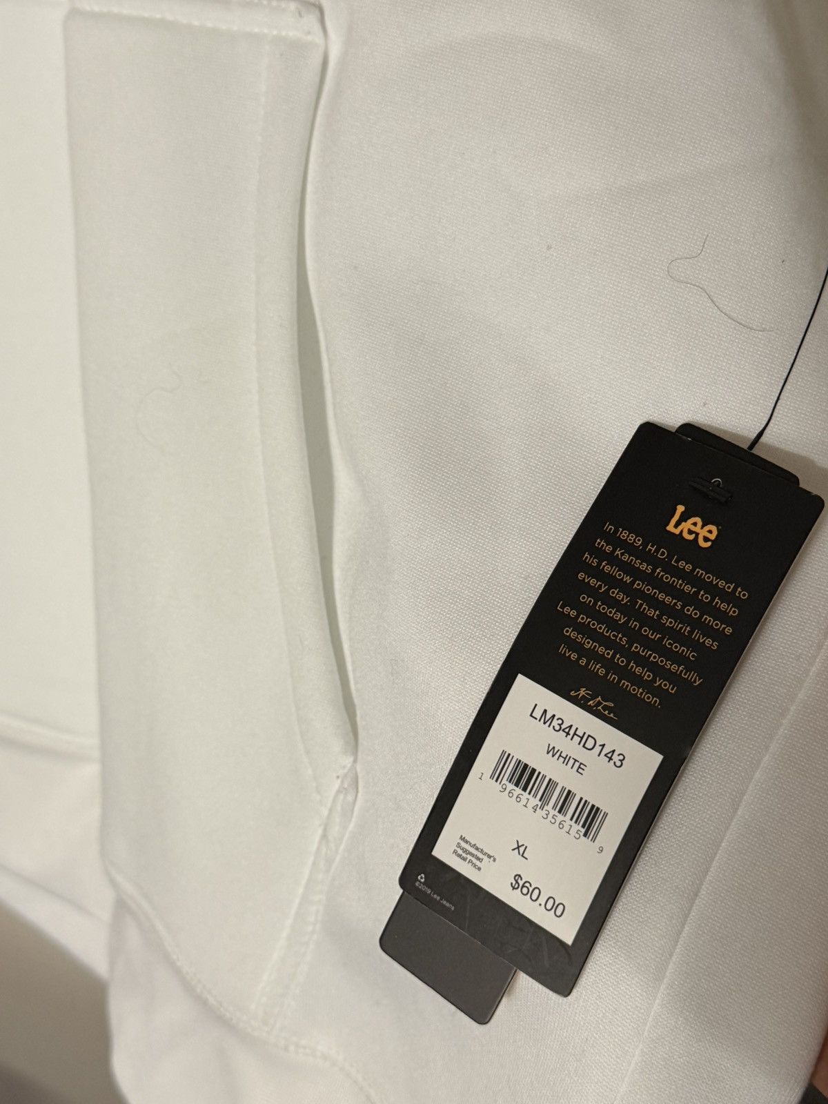 Lee Lee Hoodie White New With Tags XL Size US XL / EU 56 / 4 - 2 Thumbnail
