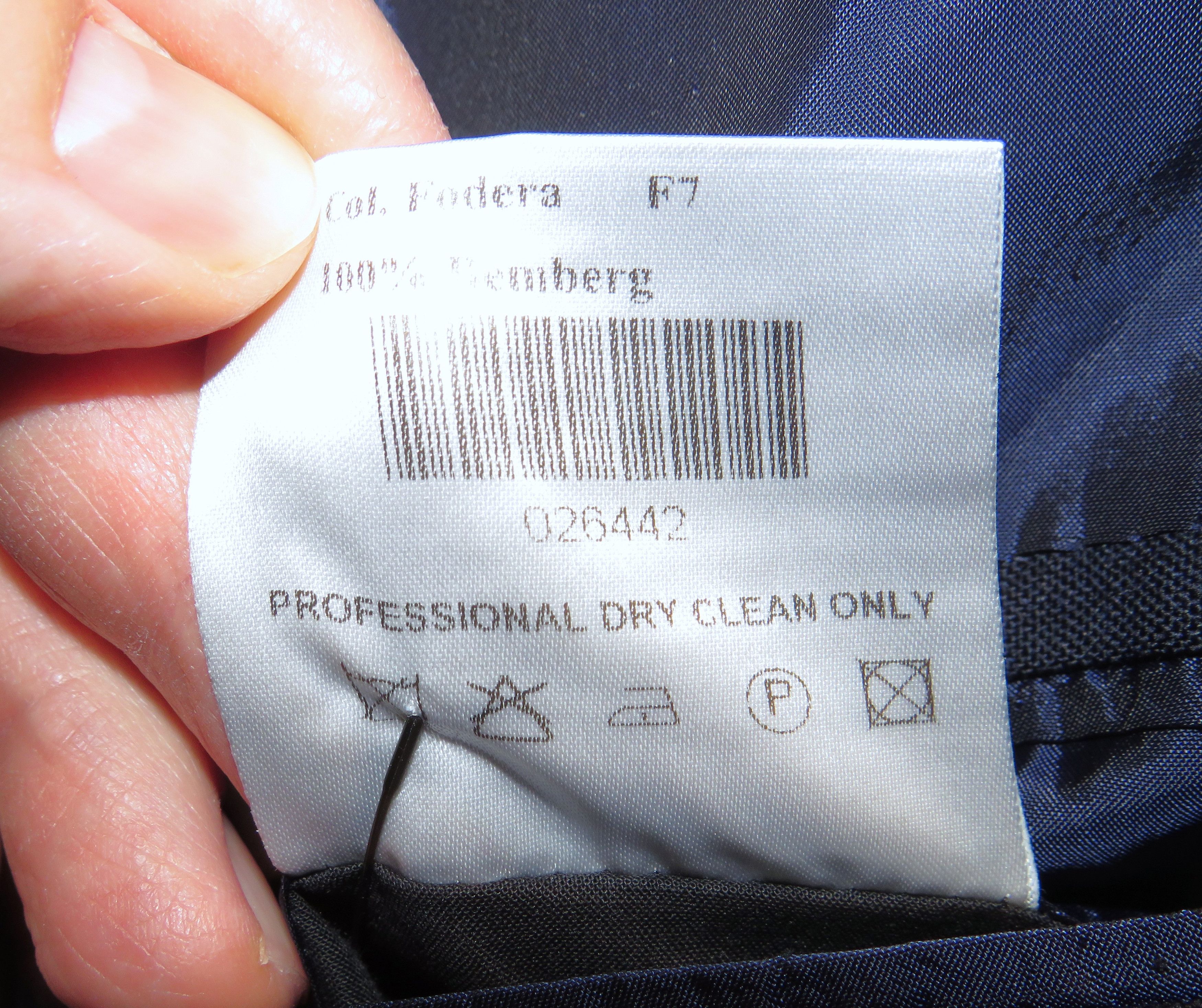 Orazio Luciano Bespoke Navy Barathea Hopsack Two Button Sport Coat 36 Size 36R - 14 Thumbnail