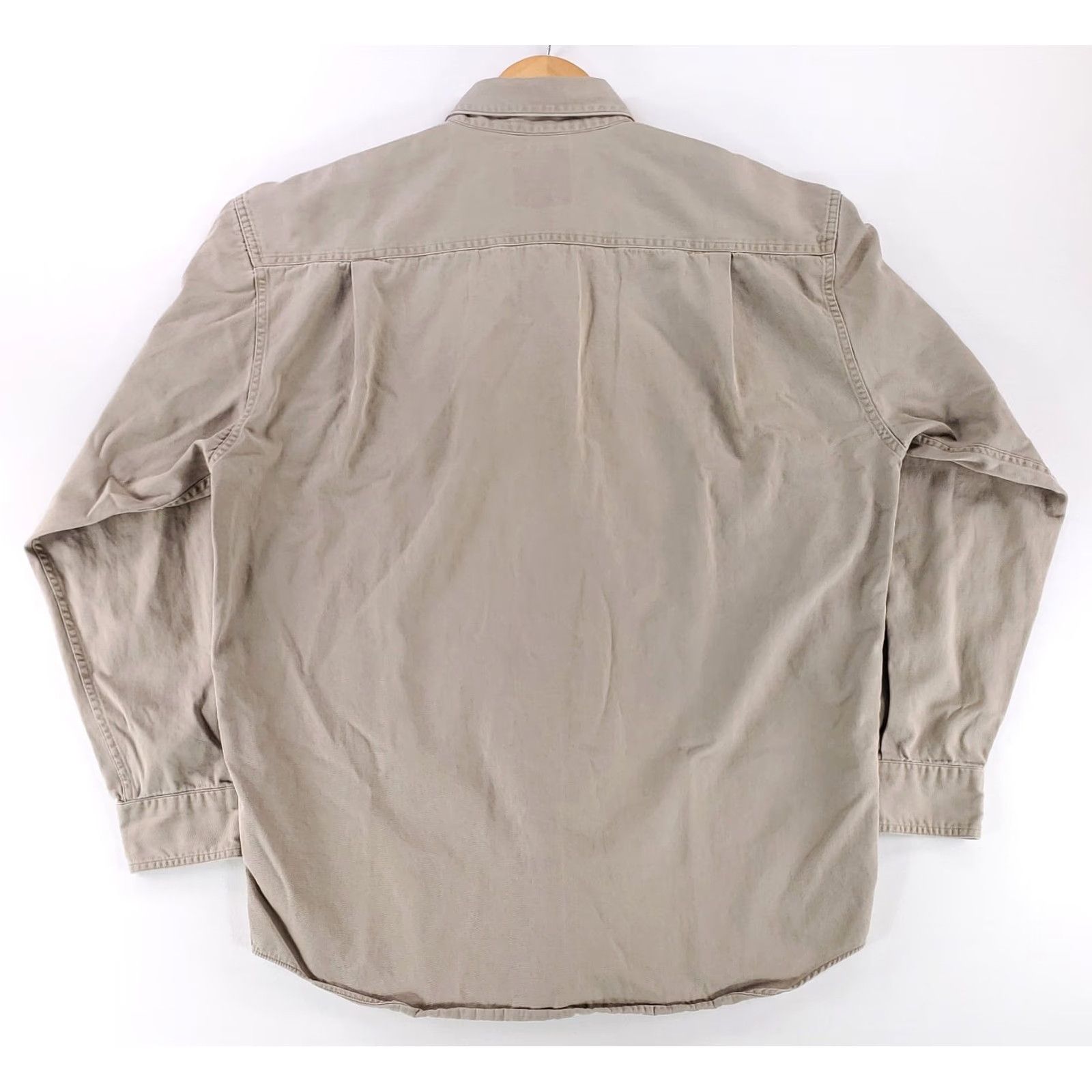 Banana Republic VINTAGE Banana Republic Button Up Shirt Mens L Beige 90s Safari Travel Tan Brown Long Sleeve Size US L / EU 52-54 / 3 - 3 Thumbnail