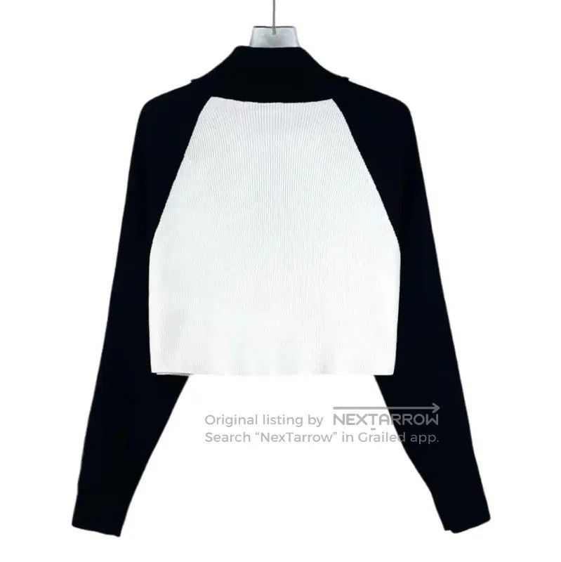 Miu Miu Miu Miu Color Block Cropped Sweater . Size M / US 6-8 / IT 42-44 - 2 Thumbnail