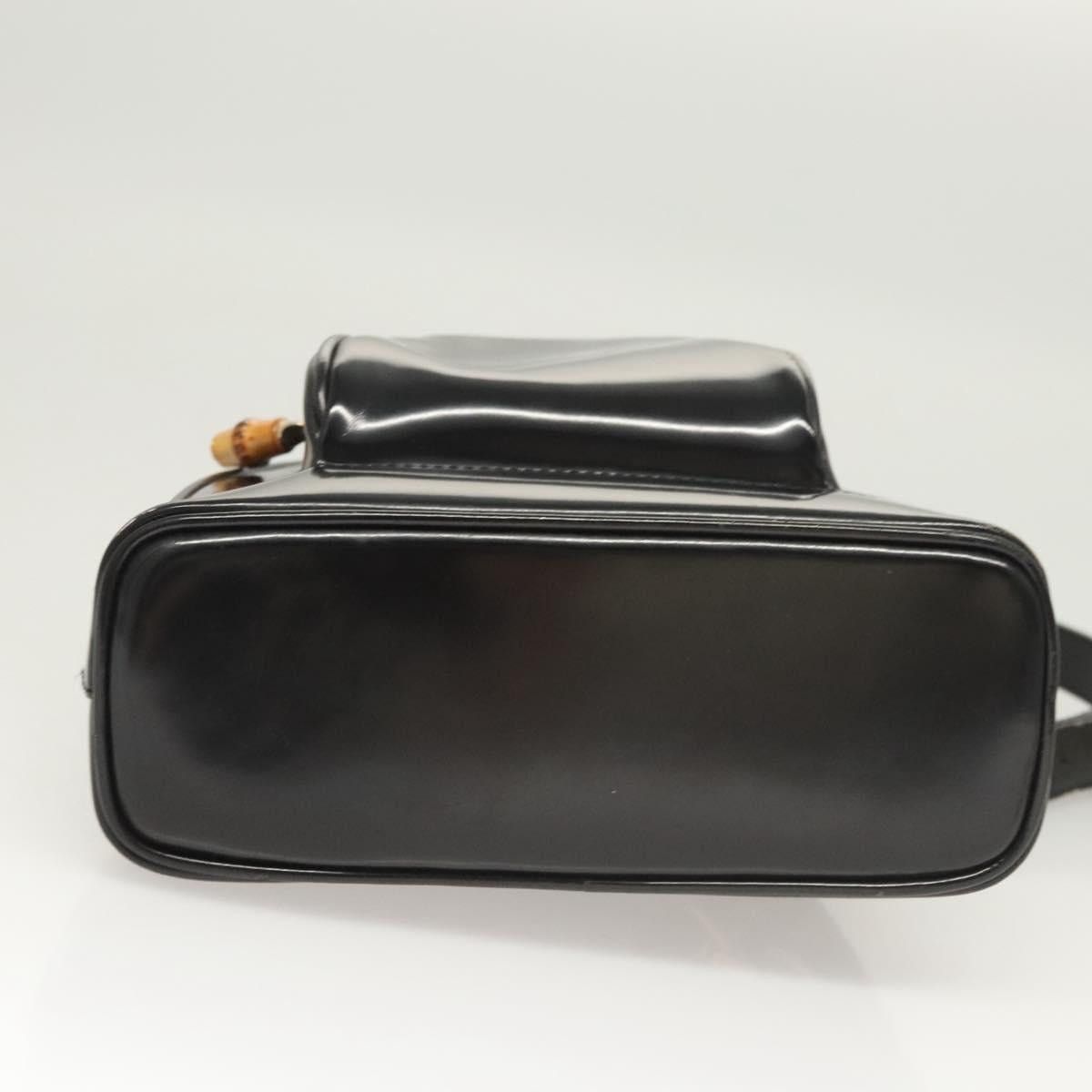 Gucci GUCCI Bamboo Shoulder Bag Enamel Black Gold 007 2113 007 Size ONE SIZE - 9 Thumbnail