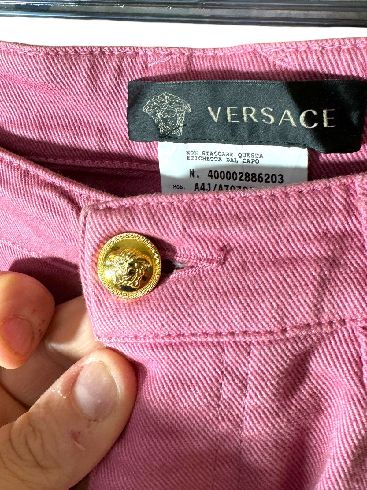 Versace Versace denim pants with beads and embroidery Size US 33 - 3 Thumbnail