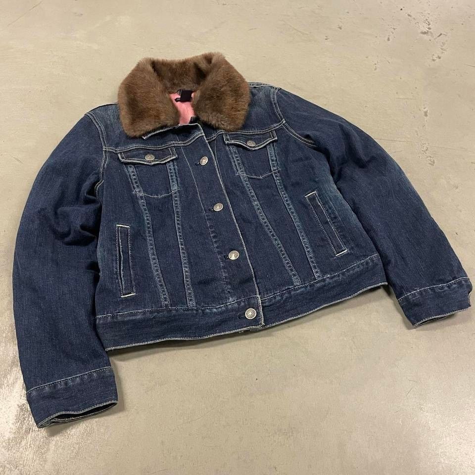 Gap × Vintage vintage fur collar gap denim Jacket Size US S / EU 44-46 / 1 - 1 Thumbnail