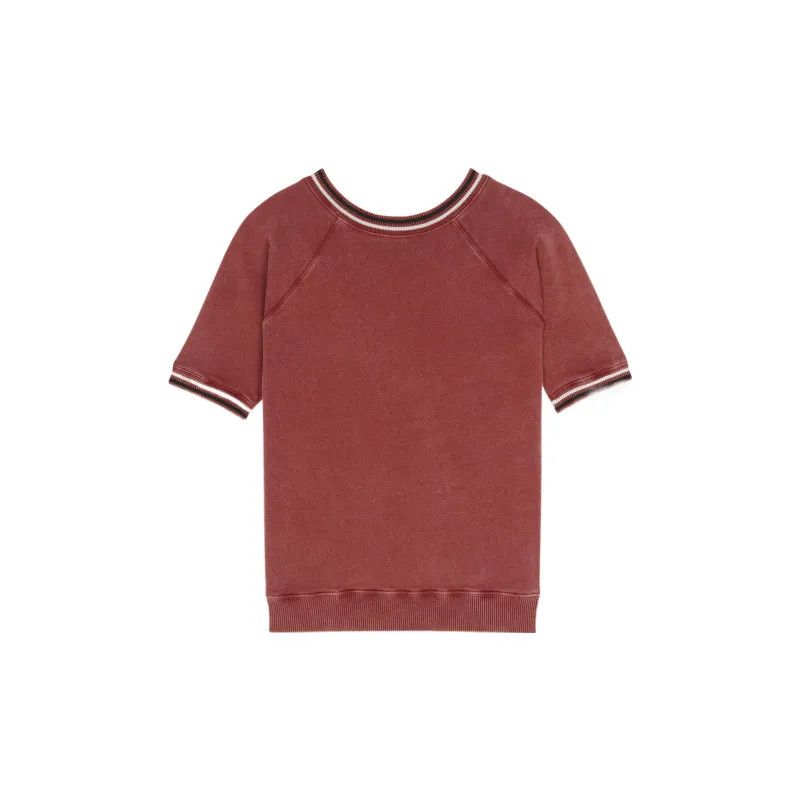 Saint Laurent Paris o1b1hav111124 Université Sweatshirt in Red Size L / US 10 / IT 46 - 2 Thumbnail