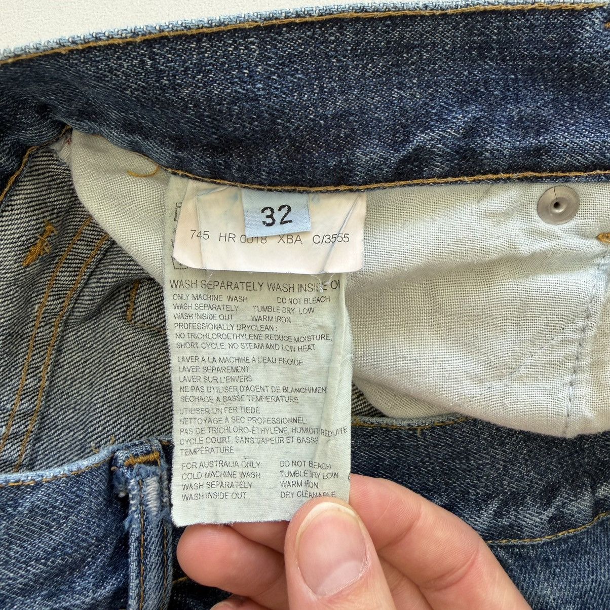 Helmut Lang Thrashed’ Vintage Classic Denim’ Jeans Size US 32 / EU 48 - 6 Thumbnail