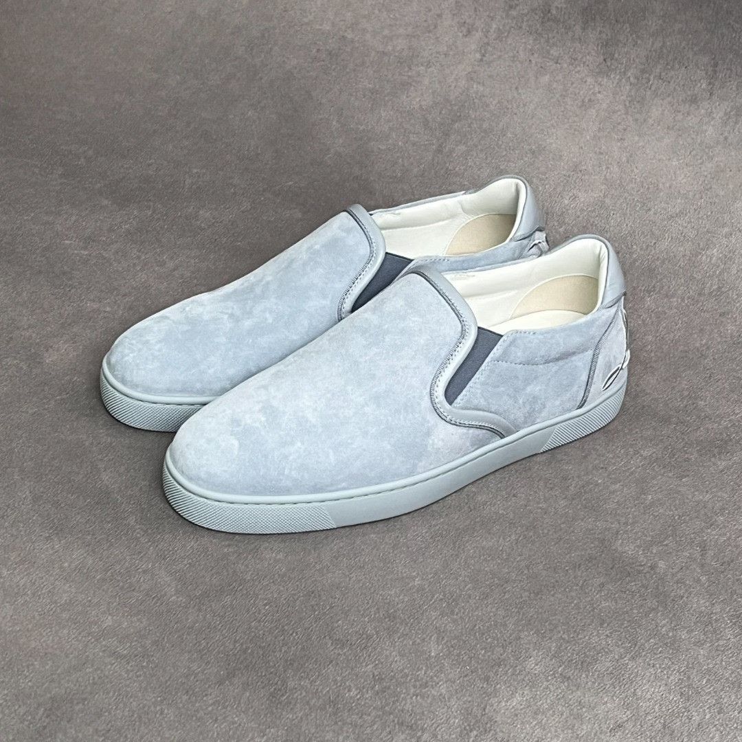 Christian Louboutin Christian Louboutin Leather Blue Lowtop Sneakers 6 Men Size US 6 / EU 39 - 1 Thumbnail
