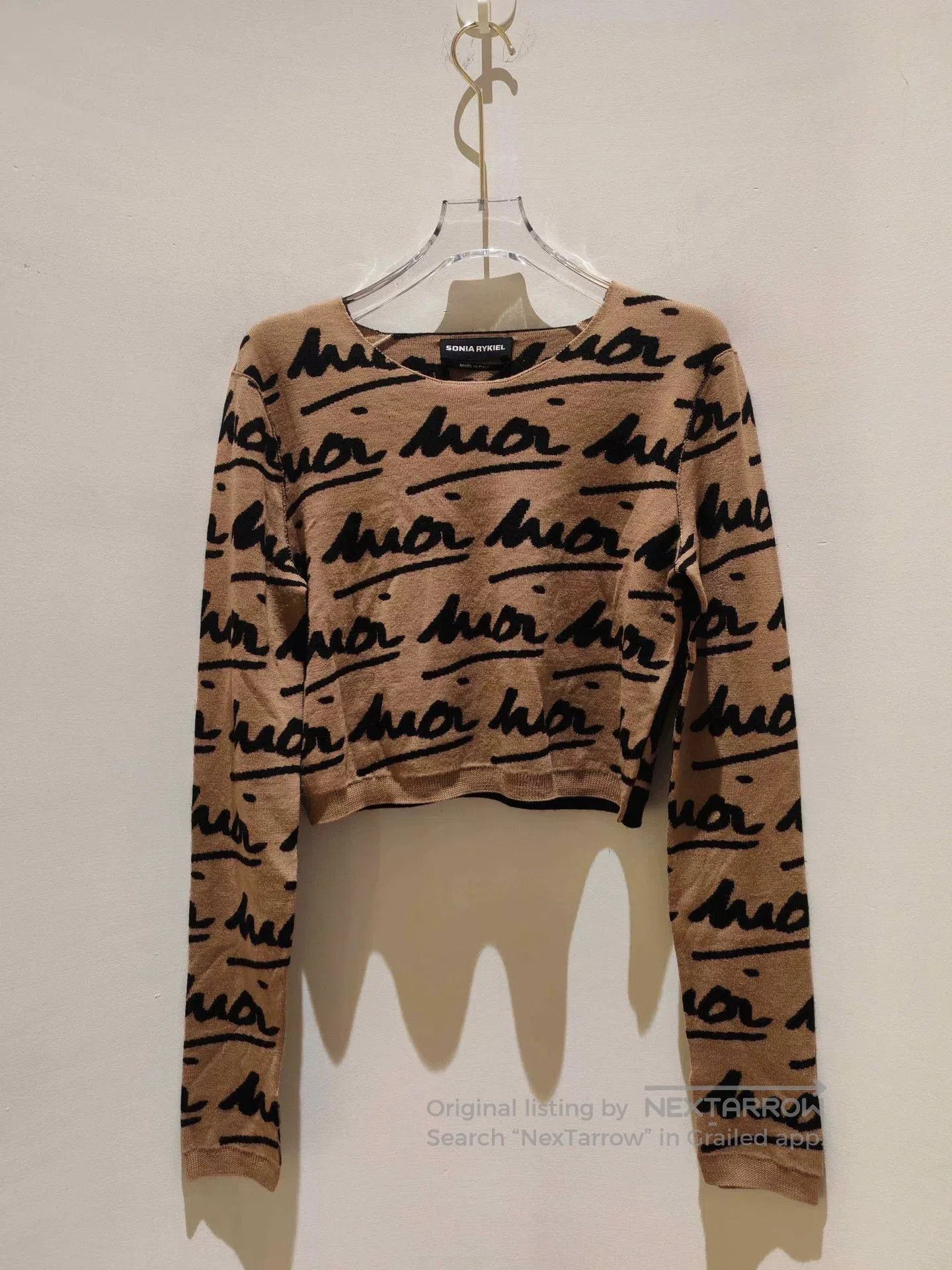 Sonia Rykiel Sonia Rykiel Khaki Letter Knit Set. Size 28" / US 6 / IT 42 - 3 Thumbnail