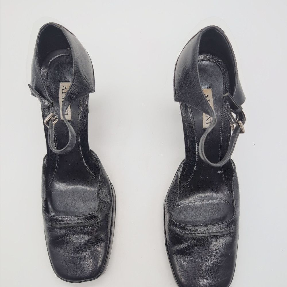 Alfani Alfani Plesantine Sz 8.5 Black Leather Women's Heels Vintag Size US 8.5 / IT 38.5 - 3 Thumbnail