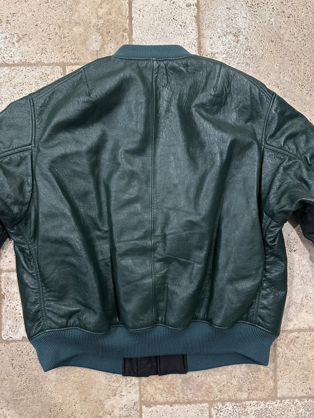 Prada Prada x Raf Simmons Nappa Bomber Leather Billiard Green FW21 Size US L / EU 52-54 / 3 - 12 Thumbnail