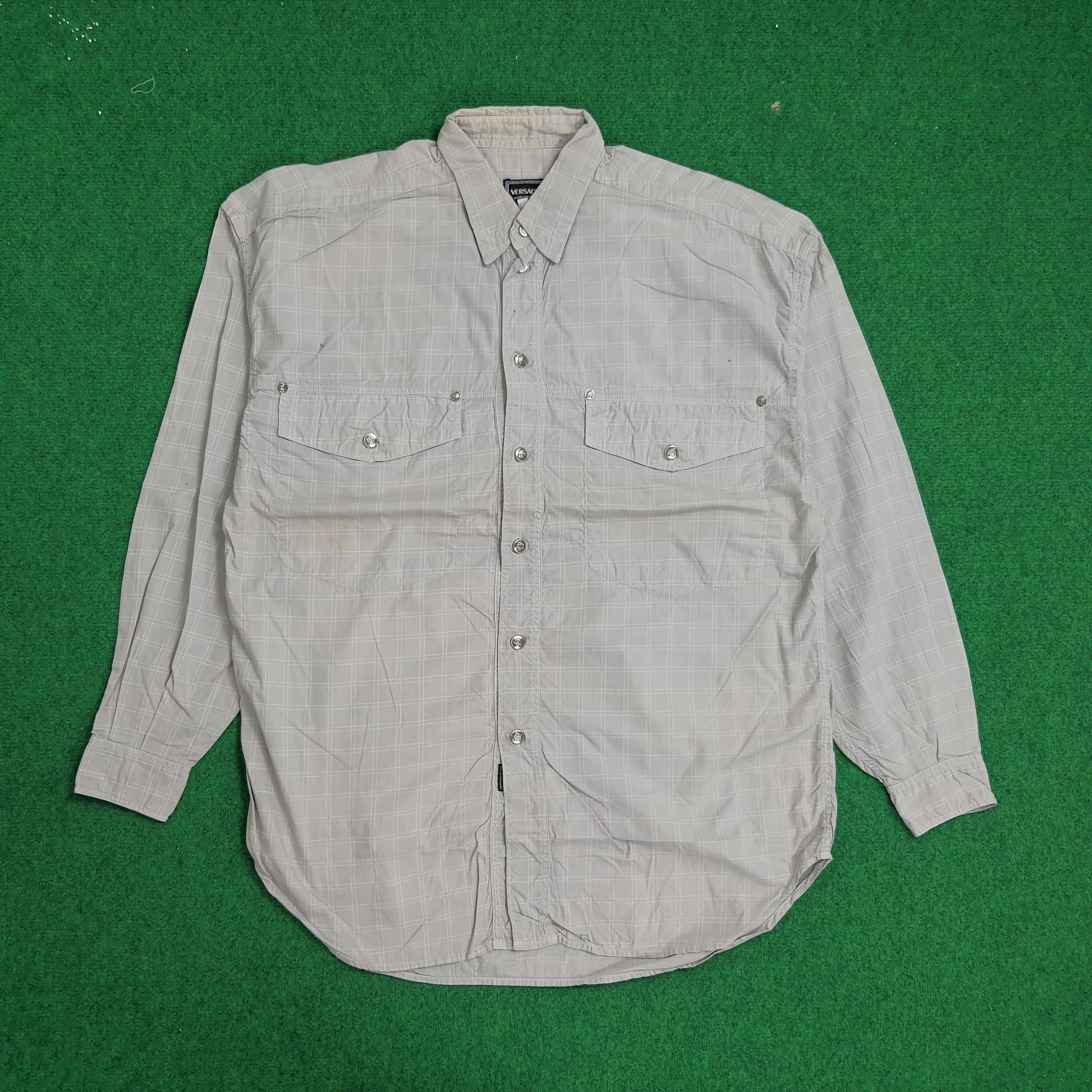 Versace Jeans Couture × Vintage Vintage VERSACE Jeans Couture Shirt Size US XL / EU 56 / 4 - 1 Thumbnail