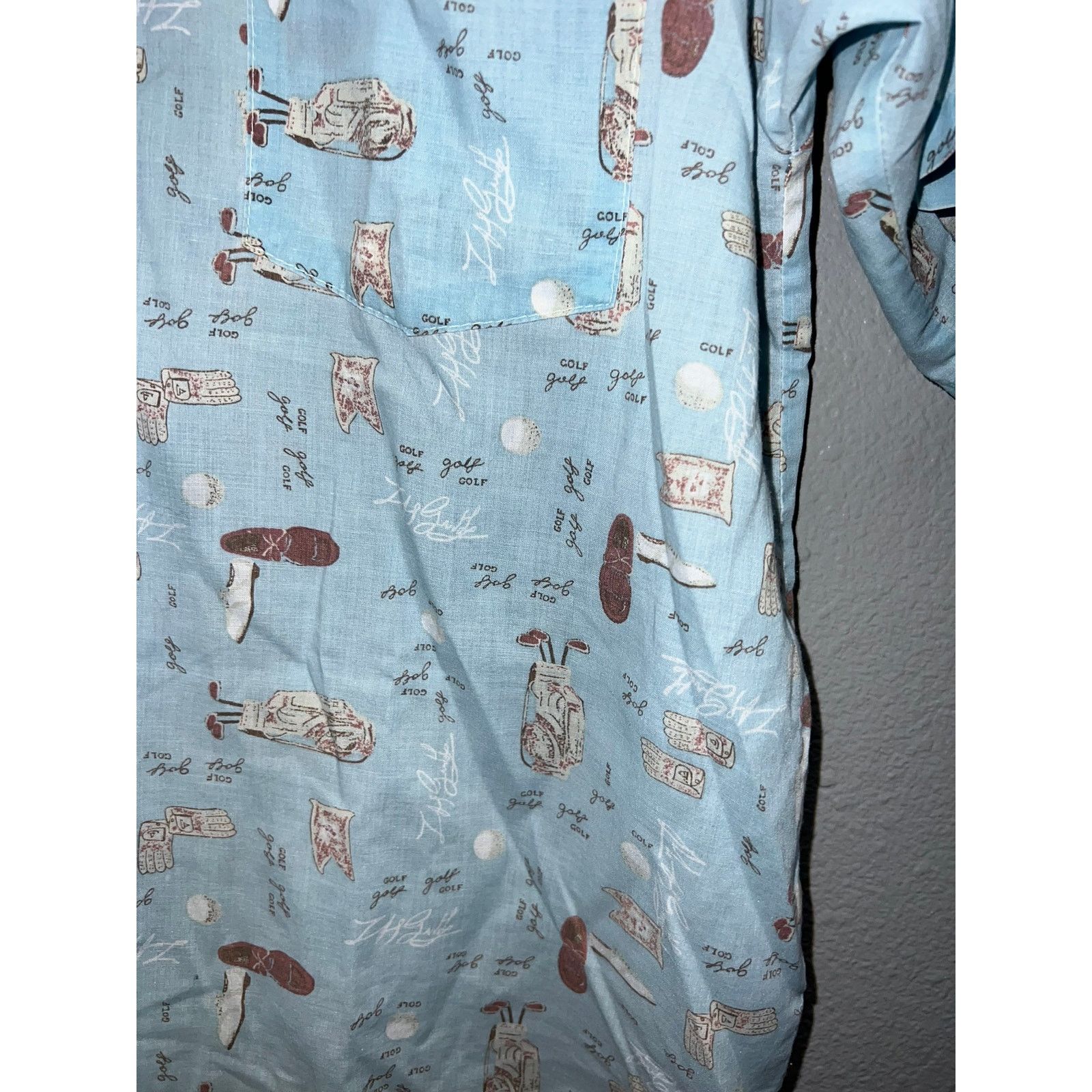 Manhattan Portage Vintage Manhattan Button Up Sleep Shirt Golf Golfing Sleeper Size US L / EU 52-54 / 3 - 4 Thumbnail