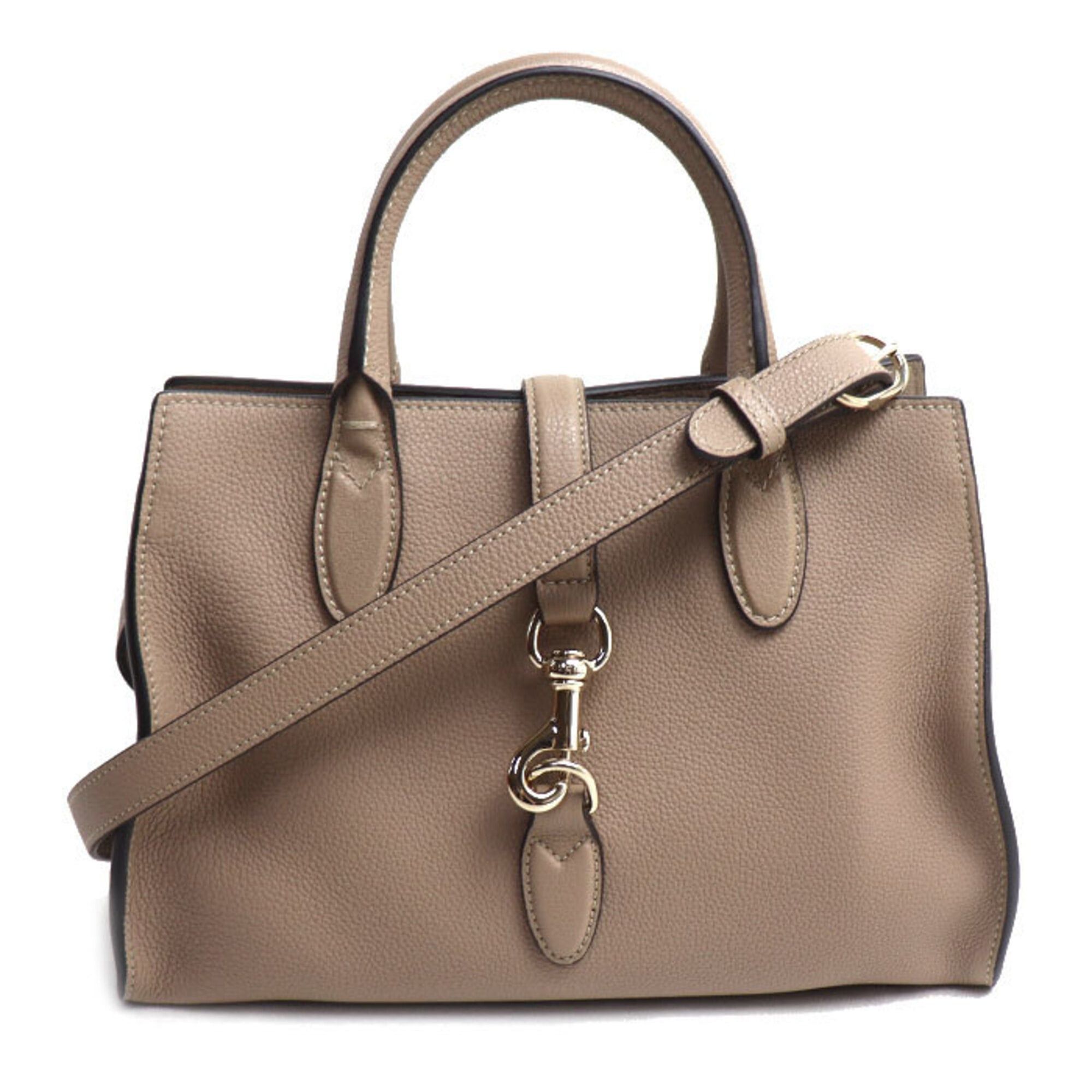 Gucci Gucci Hook Closure Medium Handbag Taupe (Greige) 806205 Women's Size ONE SIZE - 1 Thumbnail