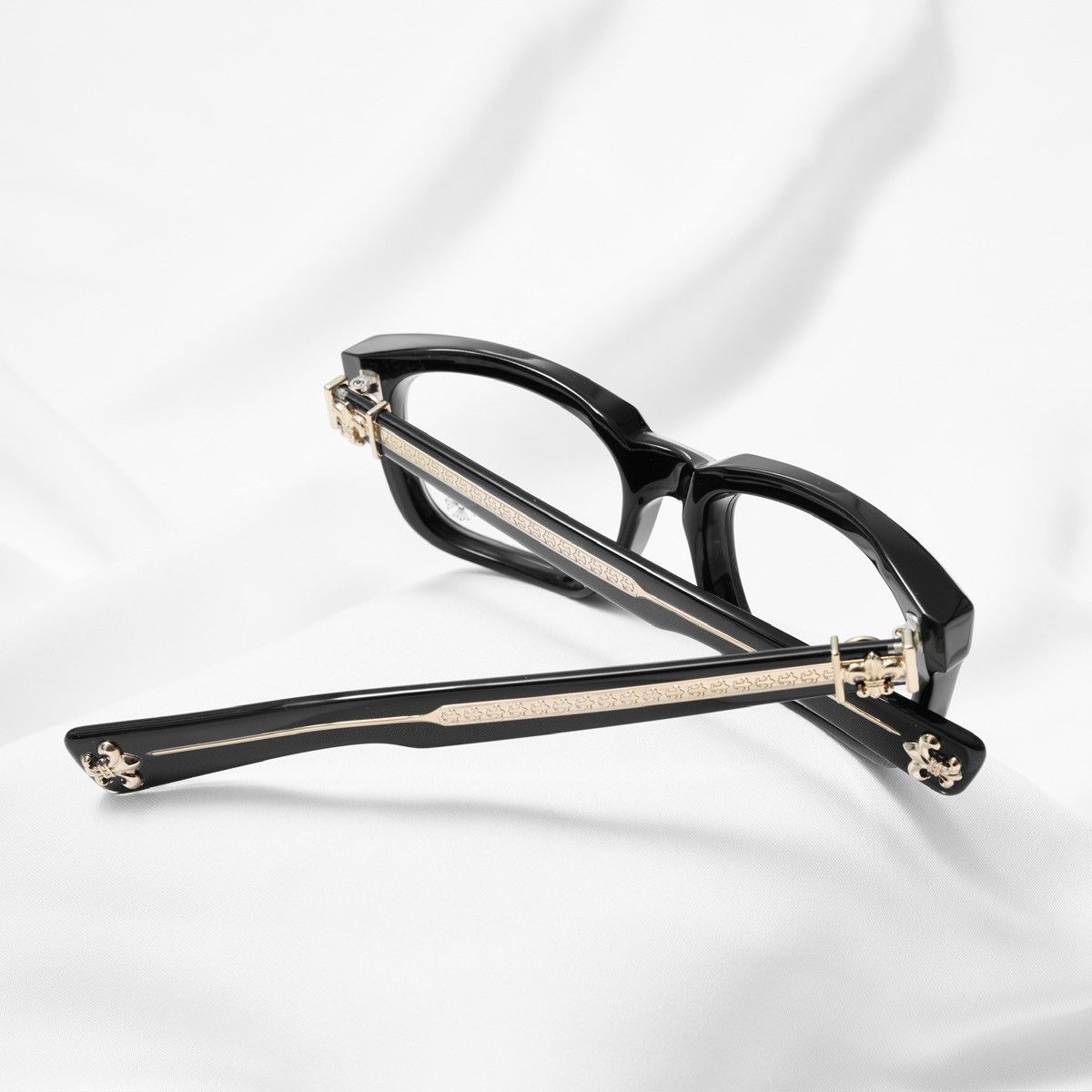 Chrome Hearts CHROME HEARTS SEE YOU IN TEA BLACK-GOLD PLATED GLASSES Size ONE SIZE - 7 Thumbnail