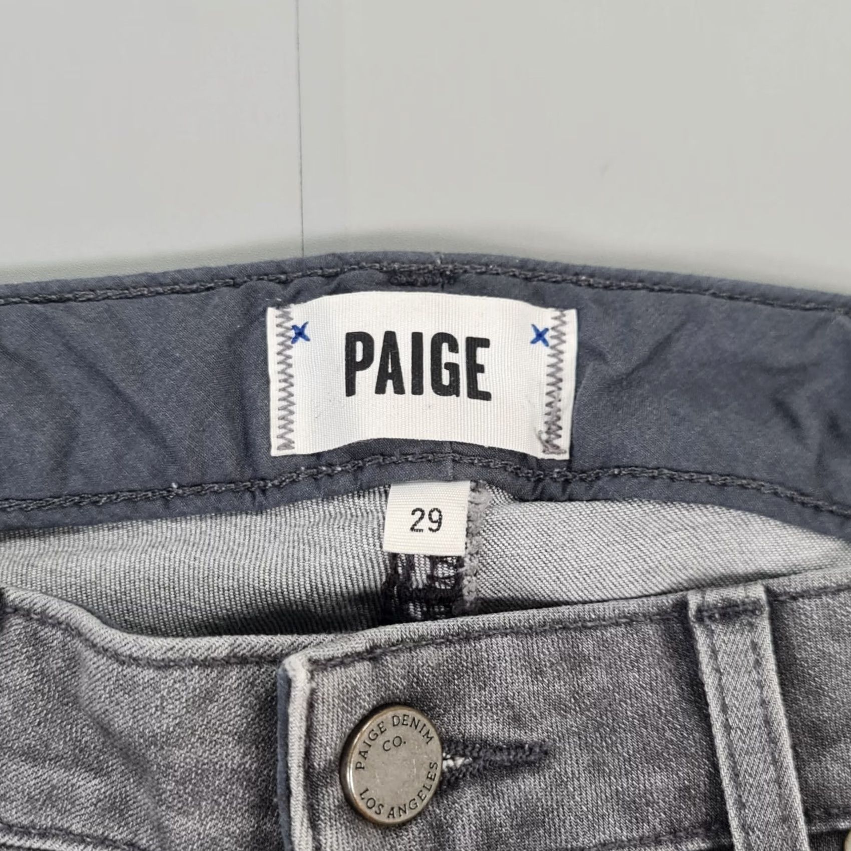 Paige Paige Womens Jeans Skinny Low Rise W29 L29 Grey Jane Zip Stretch Denim 5-Pocket Modern City Designer Womens Size 29" - 3 Thumbnail