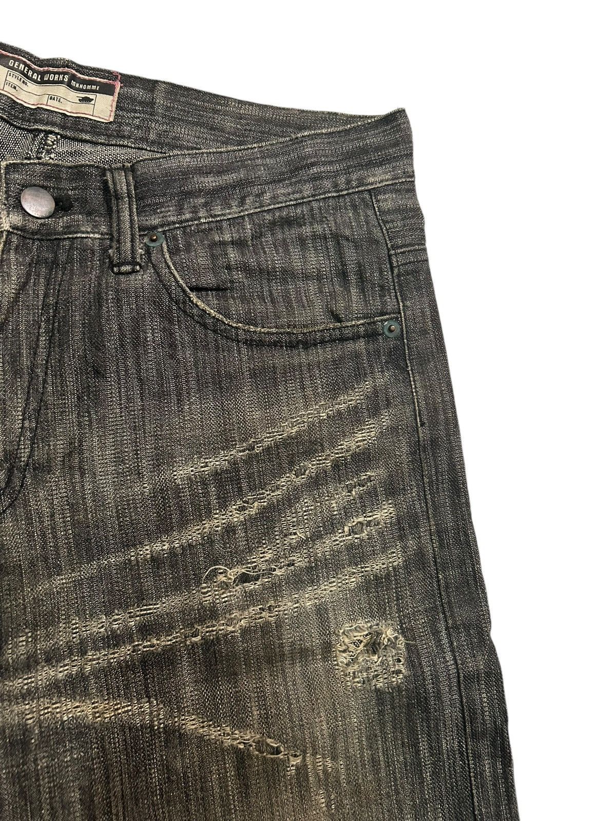 If Six Was Nine × Japanese Brand × Le Grande Bleu (L.G.B.) MK HOMME DISTRESSED DENIM MADE IN JAPAN RARE 🎌☠️☠️ Size US 32 / EU 48 - 5 Thumbnail