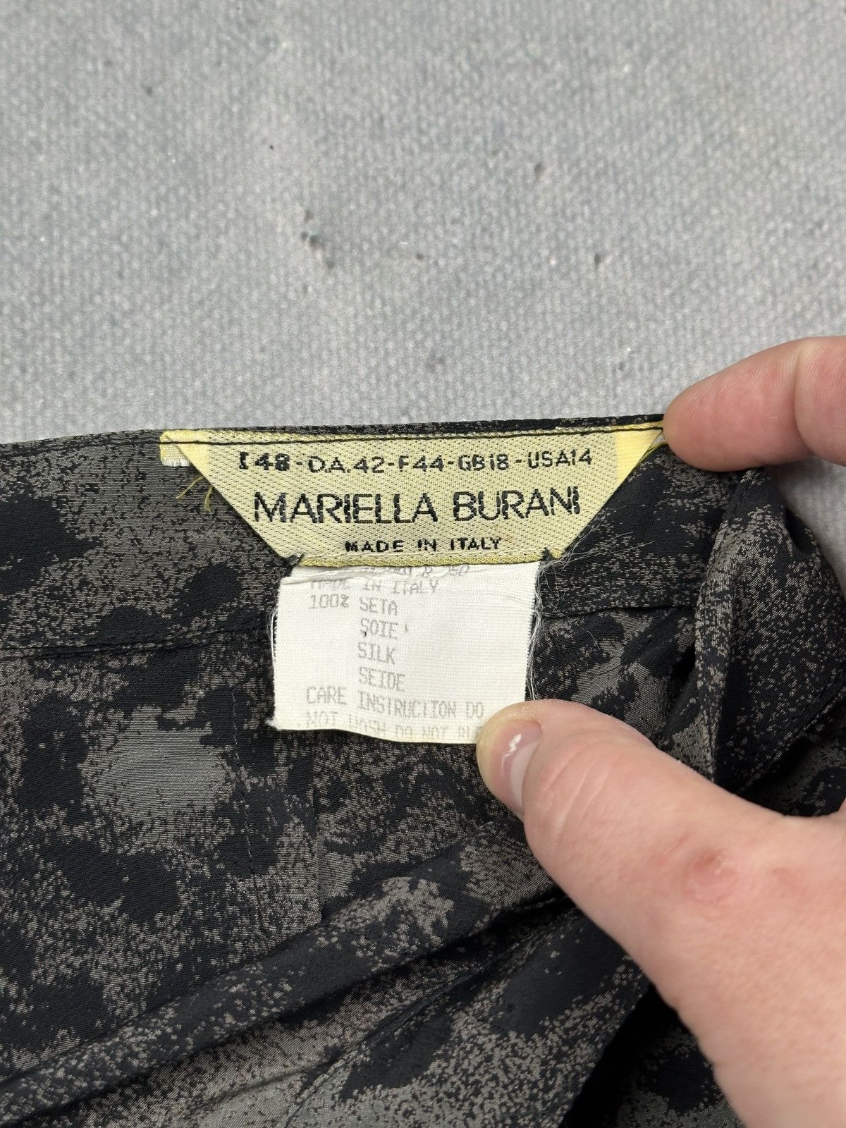 Vintage Mariella Burani Silk Pencil Skirt Abstract Floral Jacquard Size 32" / US 10 / IT 46 - 11 Thumbnail