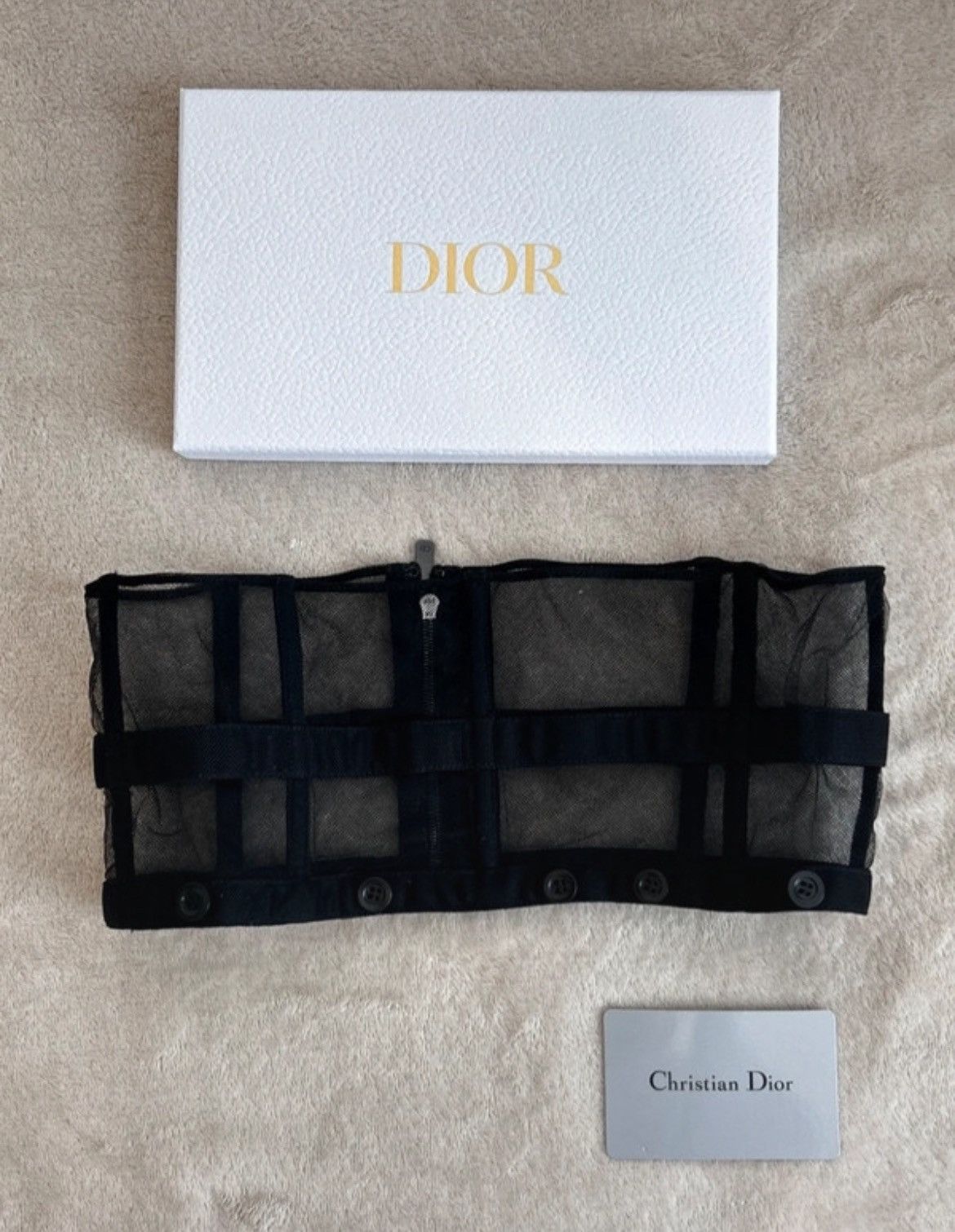 Dior Dior 2022 Runway Collector Mesh Corset - Black Size ONE SIZE - 2 Thumbnail