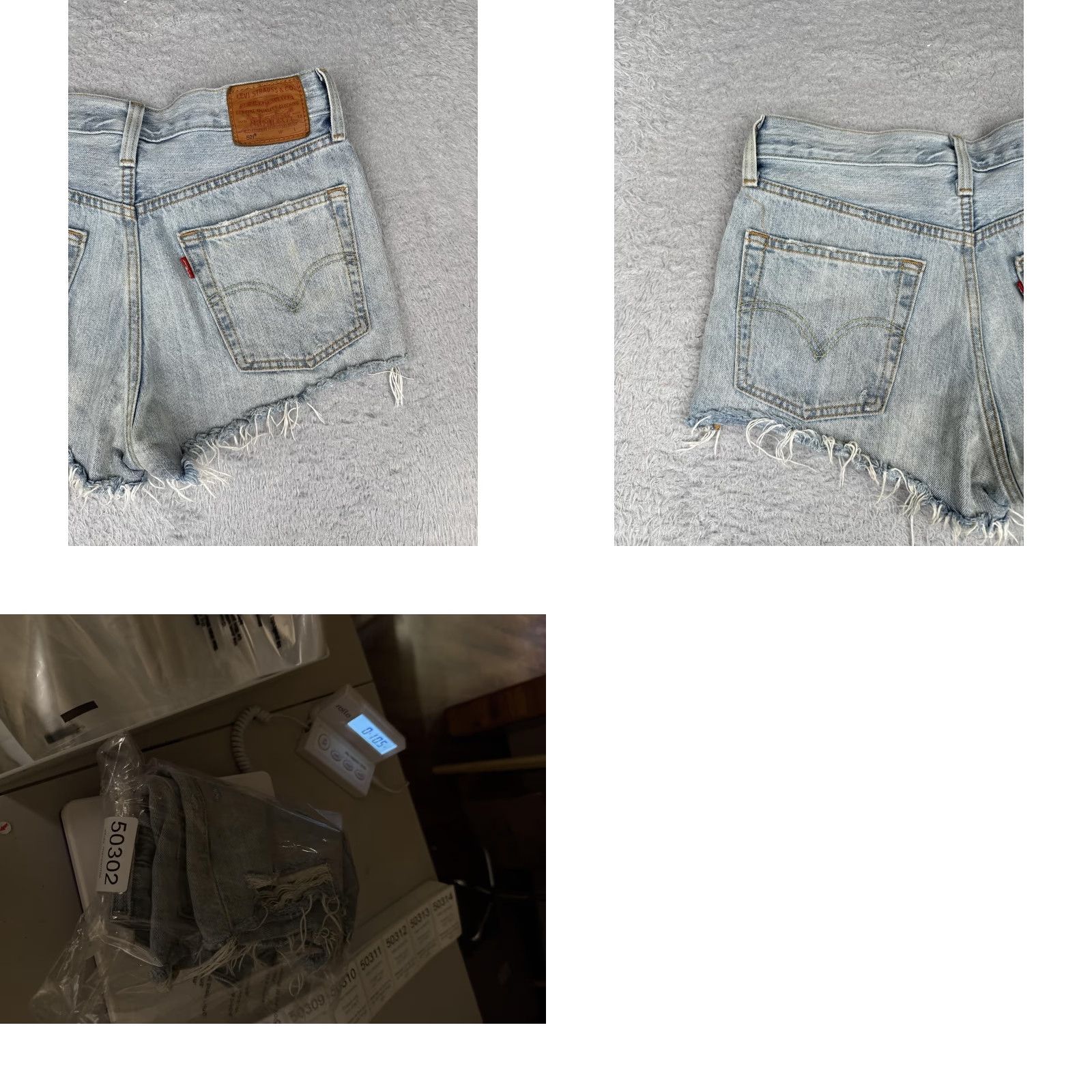 Levi's Levi's Premium 501 Short Women 26 Light Wash Button Fly Distressed Raw Hem Big E Size 26" / US 2 / IT 38 - 10 Thumbnail