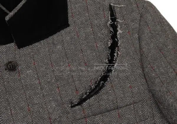 Comme des Garcons Comme des Garcons Grey Retro Patterned Design Tailcoat Size S / US 4 / IT 40 - 6 Thumbnail