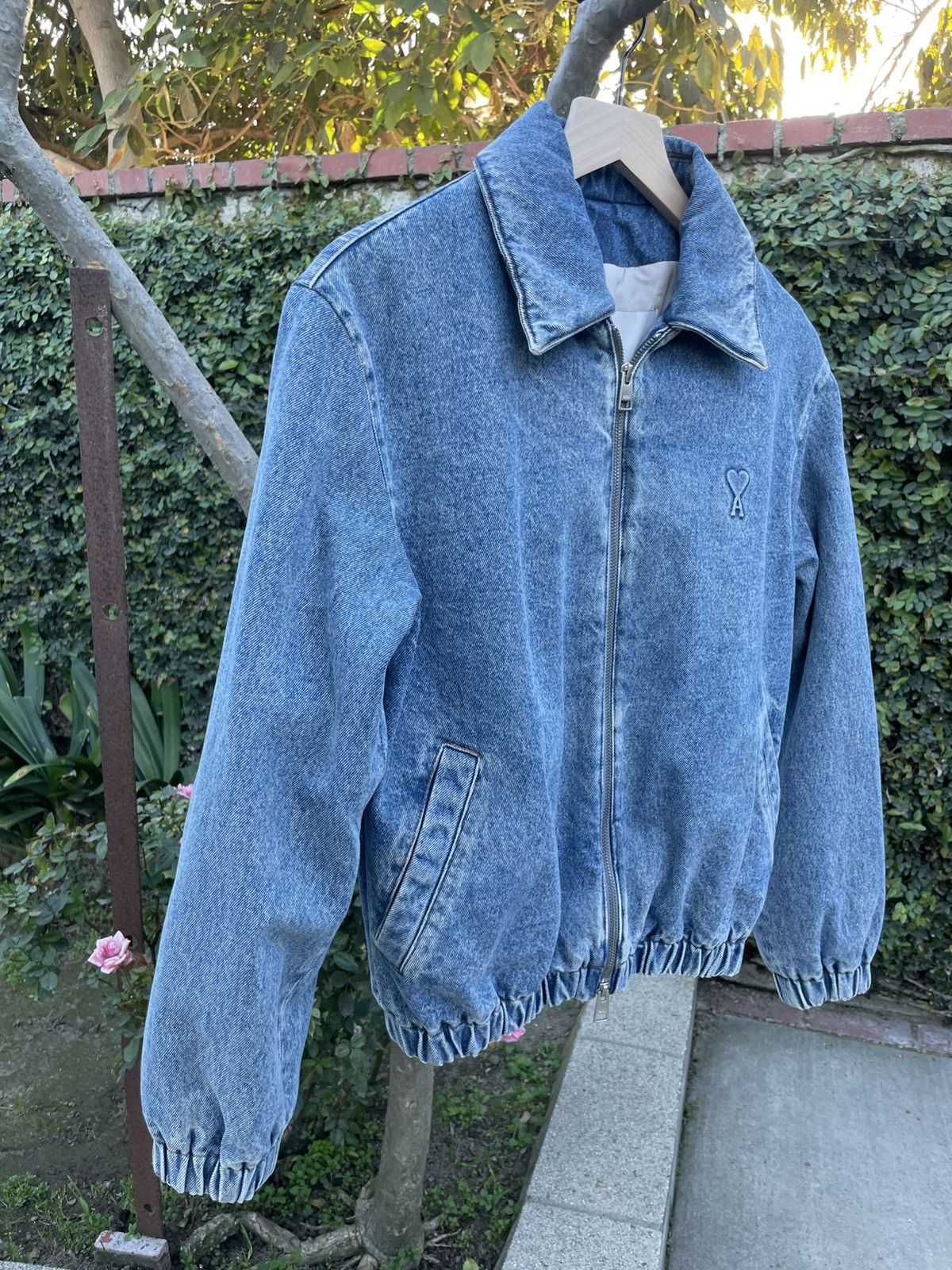 AMI AMI Paris Denim Bomber Jacket XS Blue Size US XS / EU 42 / 0 - 10 Thumbnail