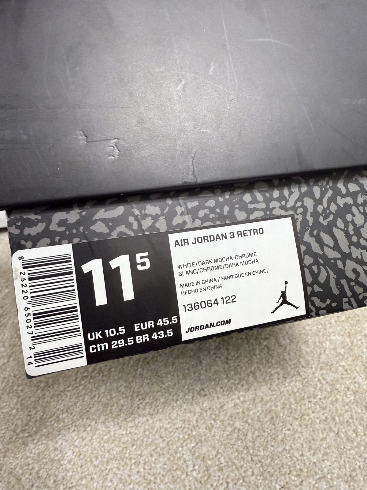 Jordan Brand Jordan 3 Mocha Size US 11.5 / EU 44-45 - 8 Thumbnail