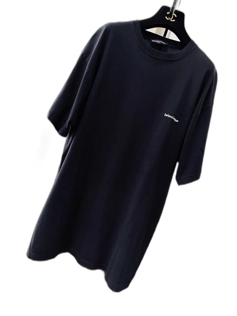 Balenciaga Balenciaga Black Logo Short Sleeve TShirt-2506 Size S / US 4 / IT 40 - 1 Thumbnail