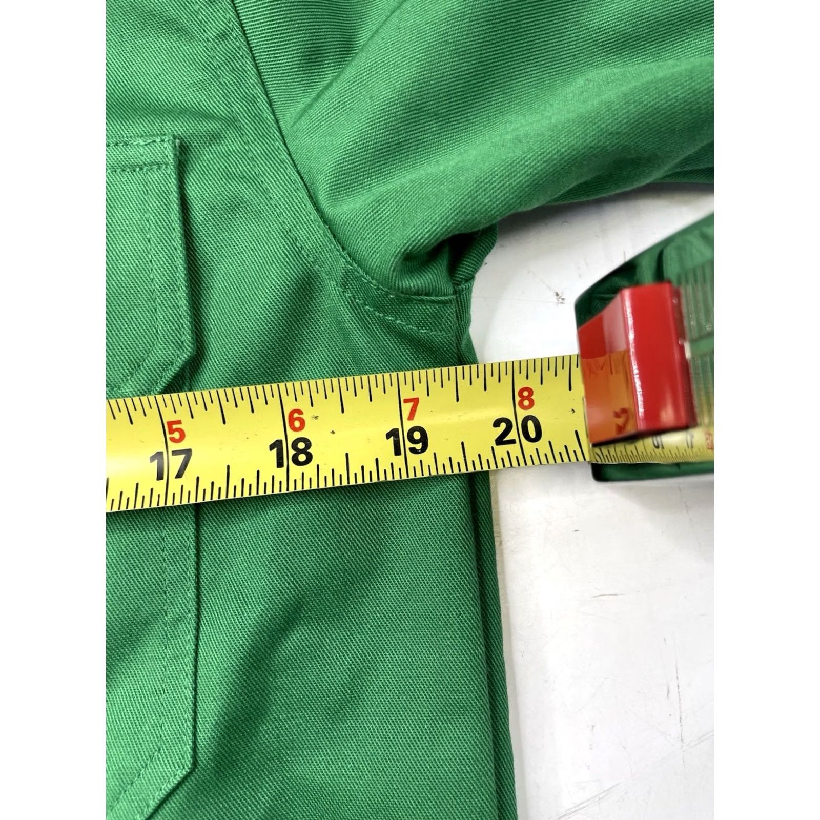 Vintage Rosa Rugosa Shirt Long Sleeve Green Mens Cotton Poly Small Work Button-Up Knit Heavyweight Folded Collar Spread Regular Size US S / EU 44-46 / 1 - 6 Thumbnail