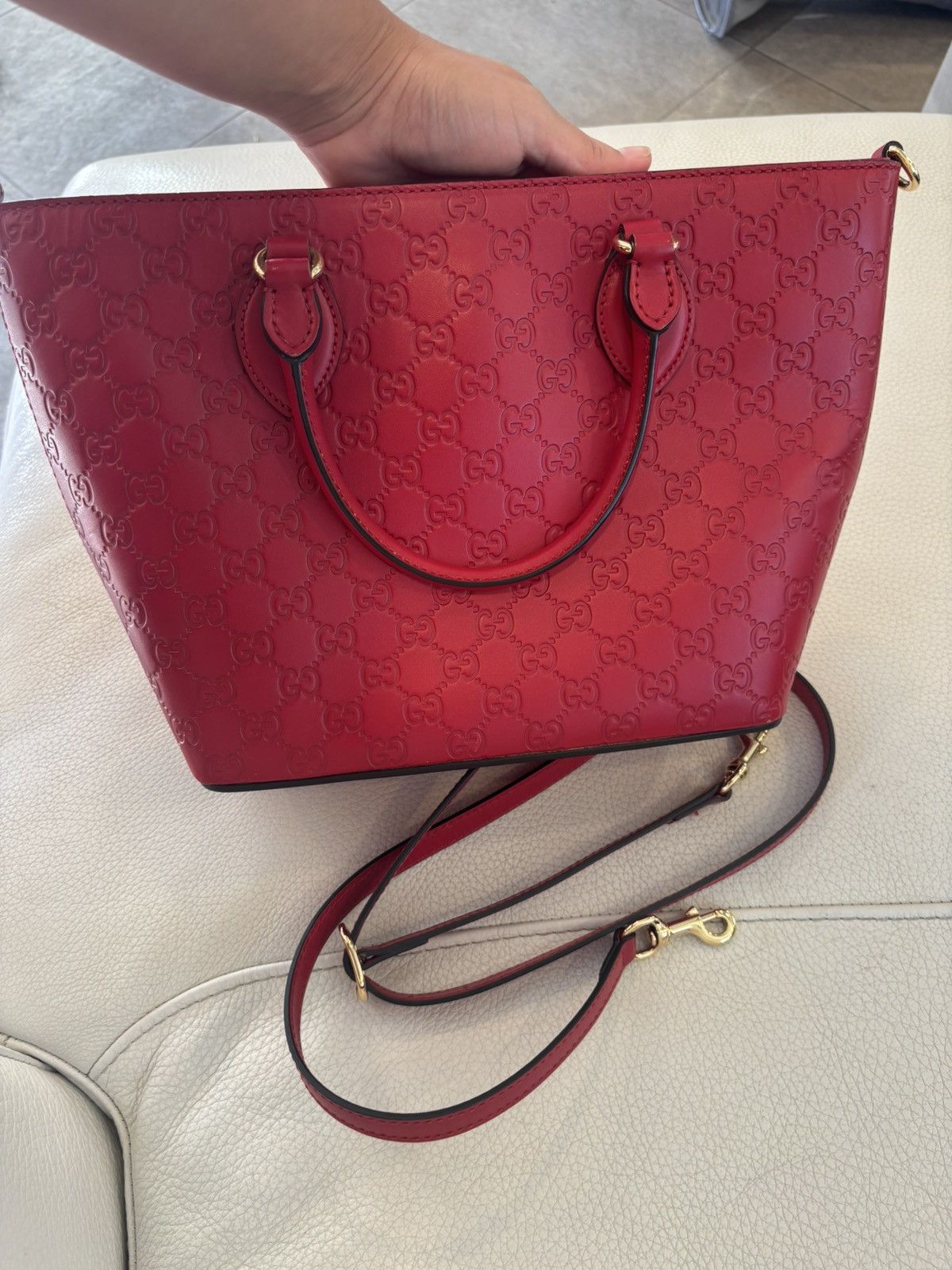 Gucci Gucci Classic Sima Leather Tote Bag Size ONE SIZE - 8 Thumbnail