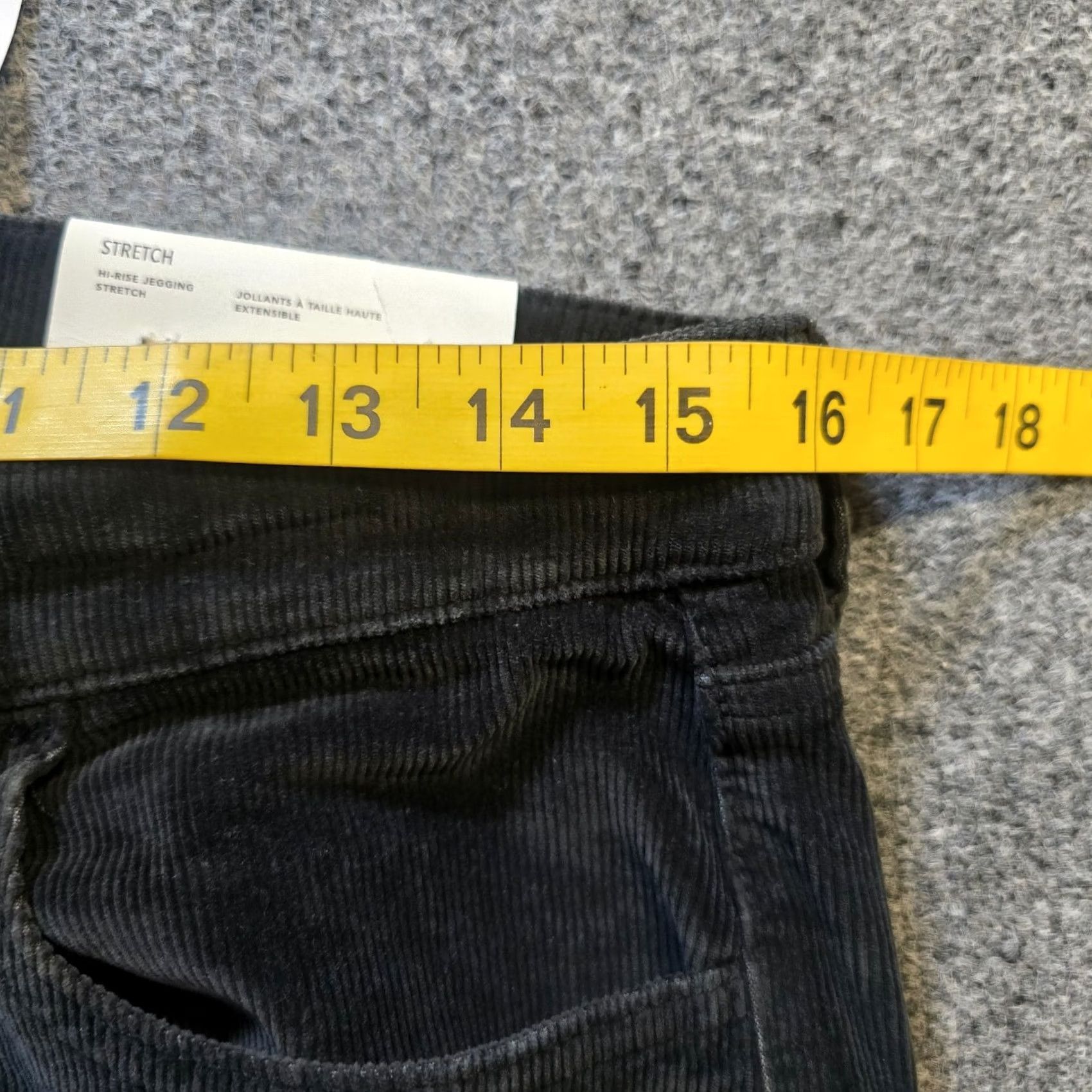 American Eagle Outfitters American Eagle Women Size 12 Black Corduroy Hi Rise Jegging Size 34" / US 12 / IT 48 - 6 Thumbnail