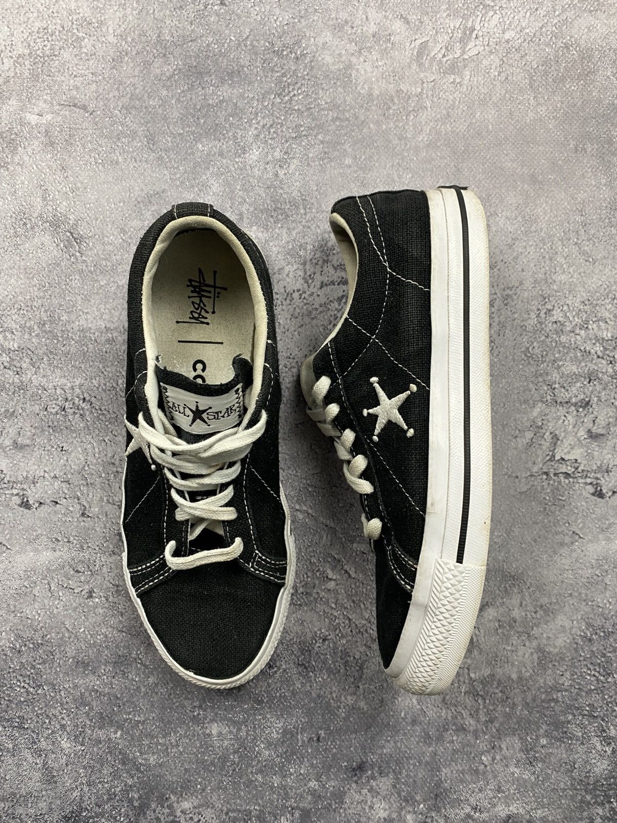 Converse × Stussy Stussy Converse Chuck One Star Low Top Black Sneakers Shoes Size US 6 / EU 39 - 5 Thumbnail